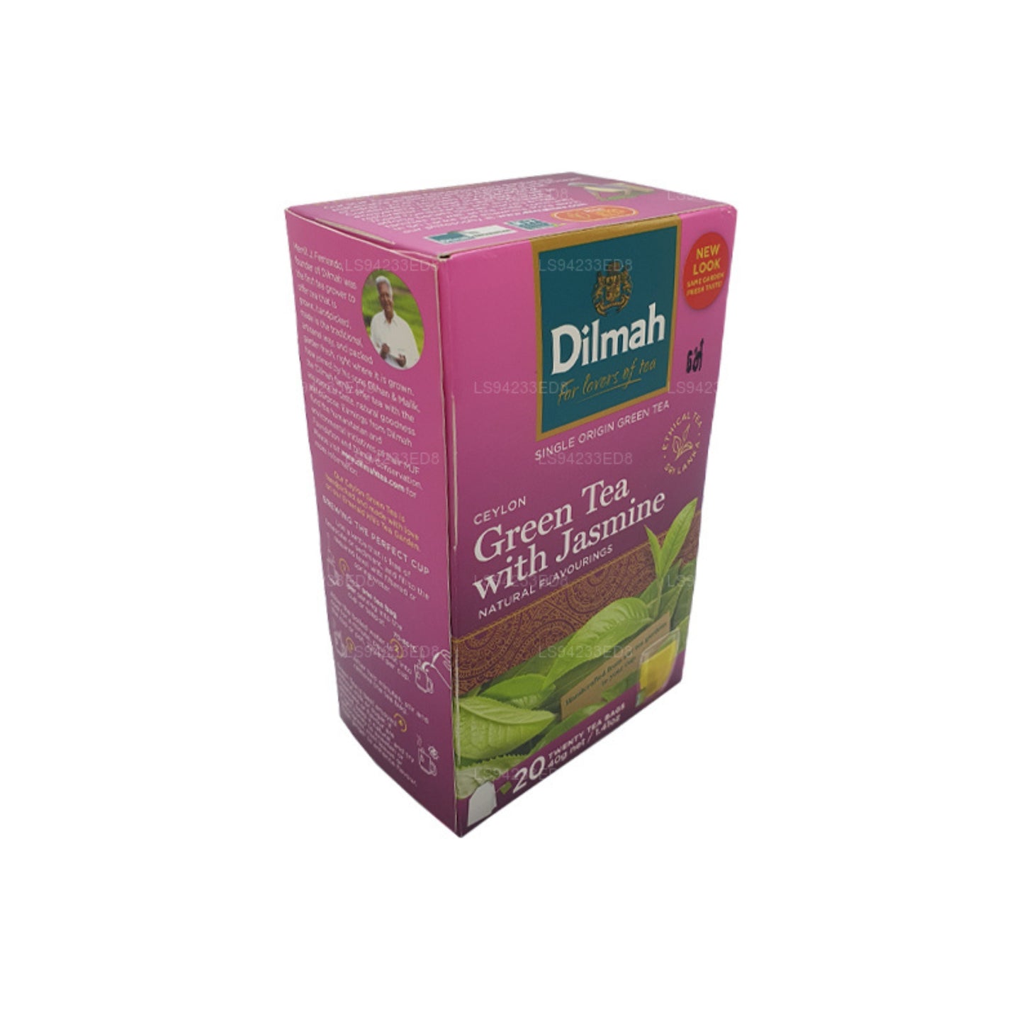 Thé vert de Ceylan au jasmin Dilmah (40g) 20 sachets