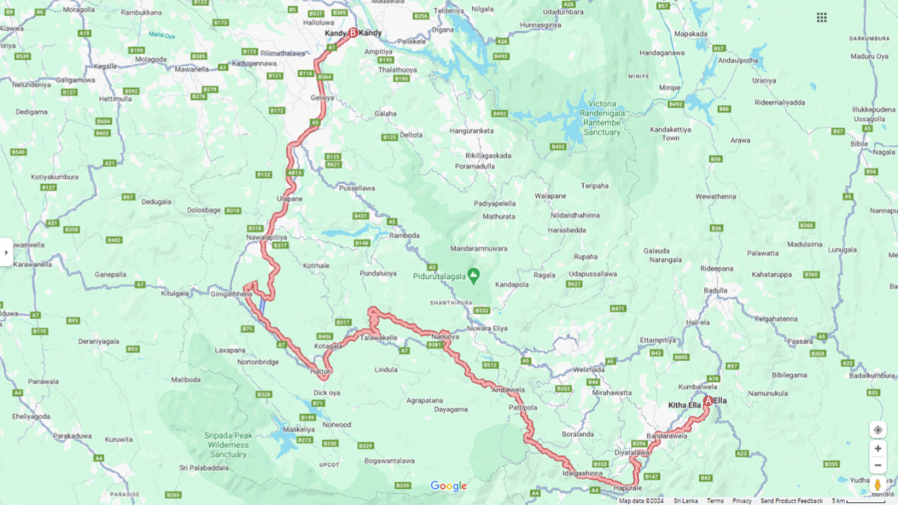 Ella à Kandy voyage en train (Train n° 1006 « Podi Menike »)