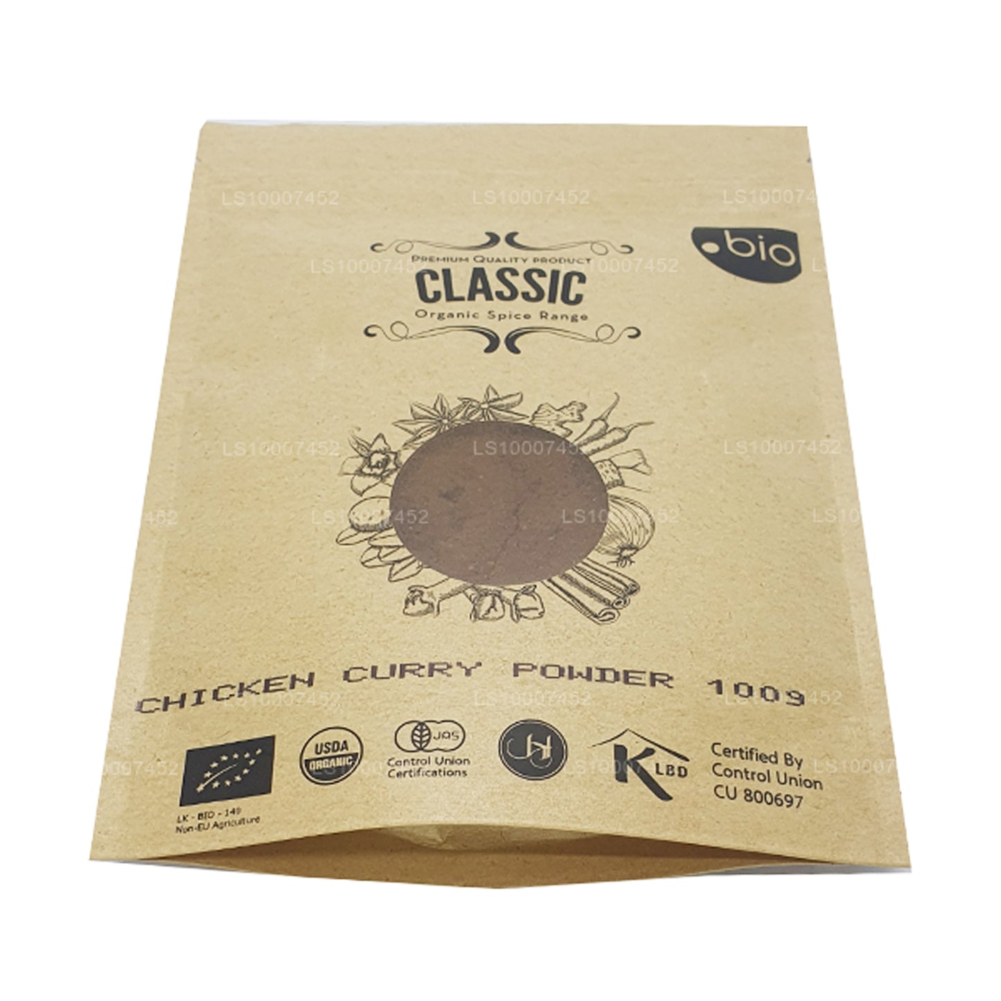 Poudre de curry de poulet biologique Lakpura