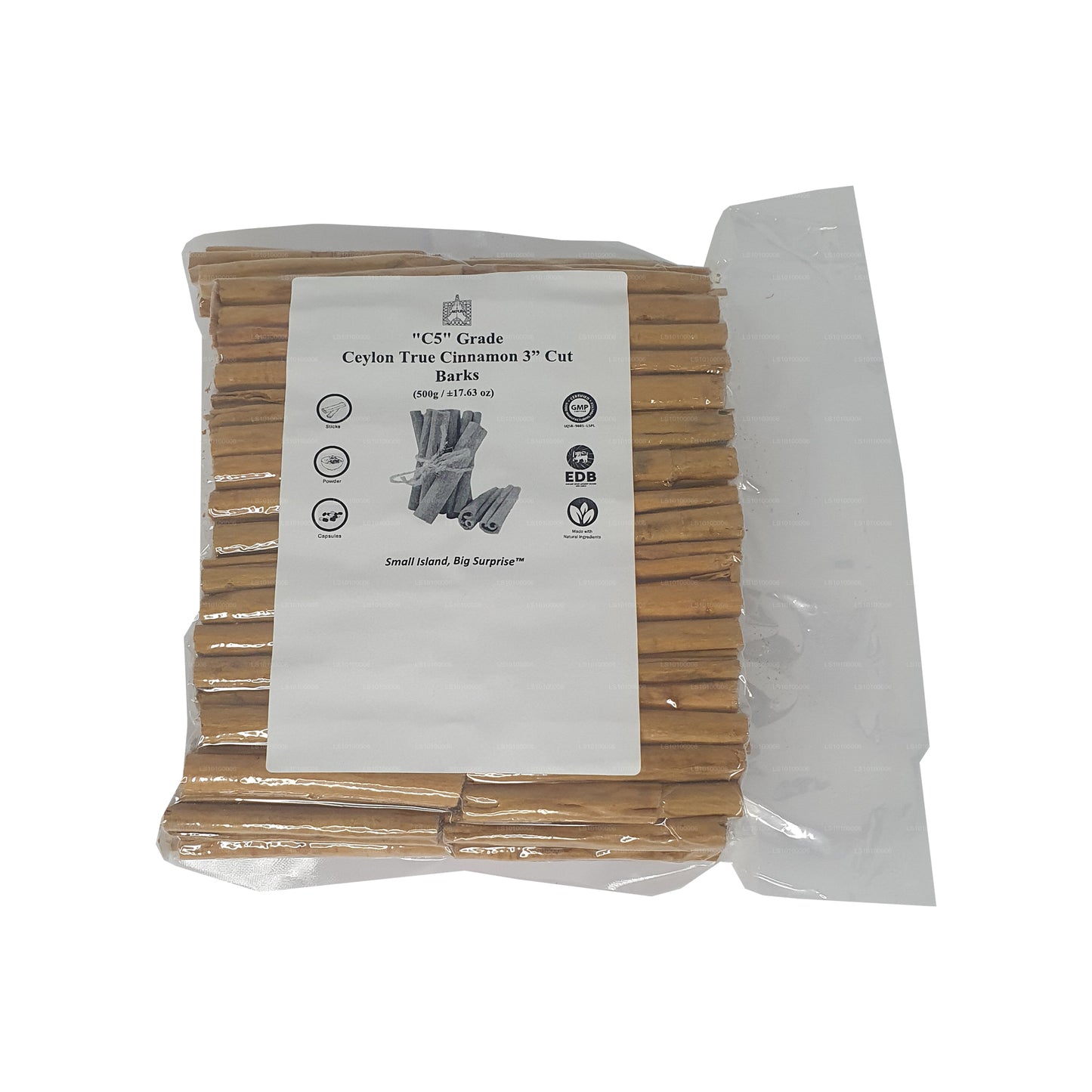 Paquet d'écorces à la cannelle véritable de Ceylan de qualité « C5 » de Lakpura