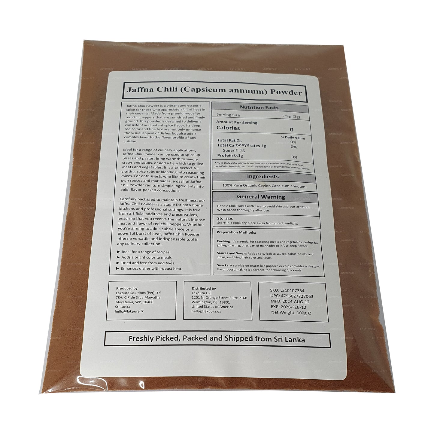 Lakpura Jaffna Chili Powder