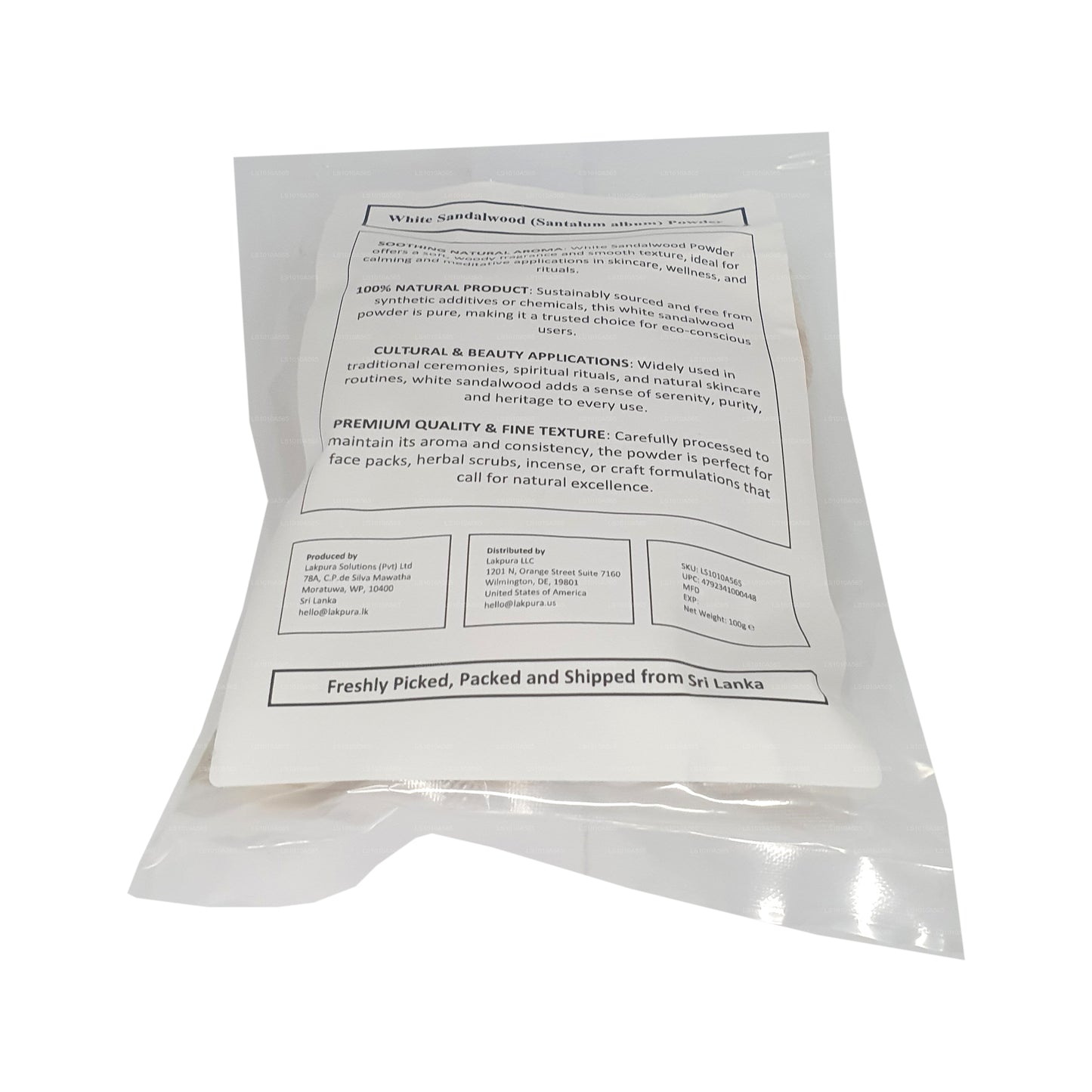 Poudre de bois de santal blanc Lakpura (100 g)