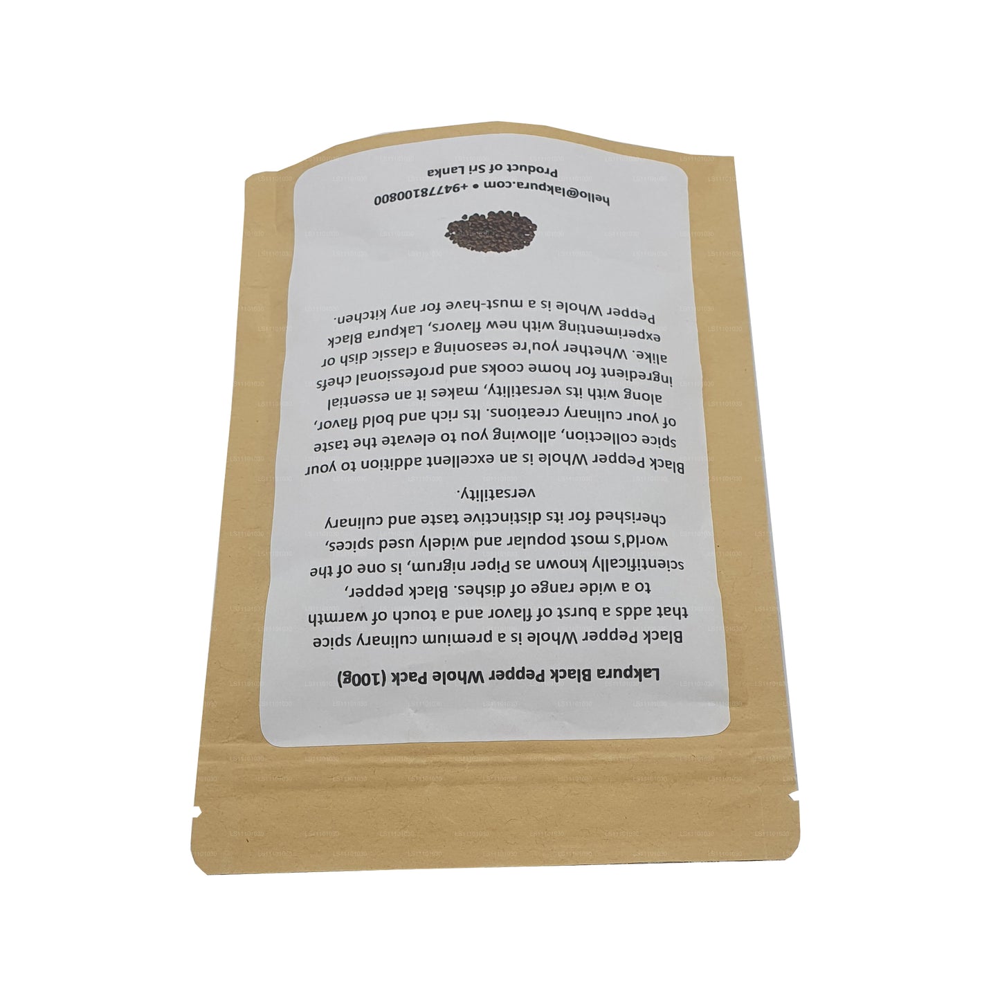 Paquet entier de poivre noir Lakpura