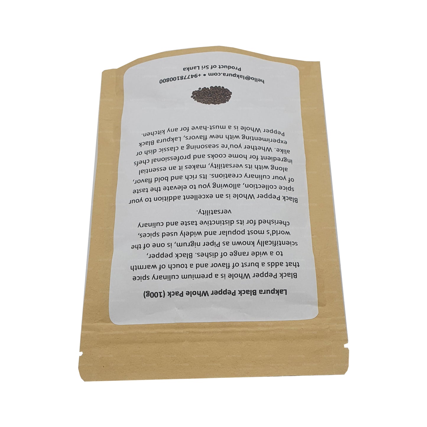 Paquet entier de poivre noir Lakpura