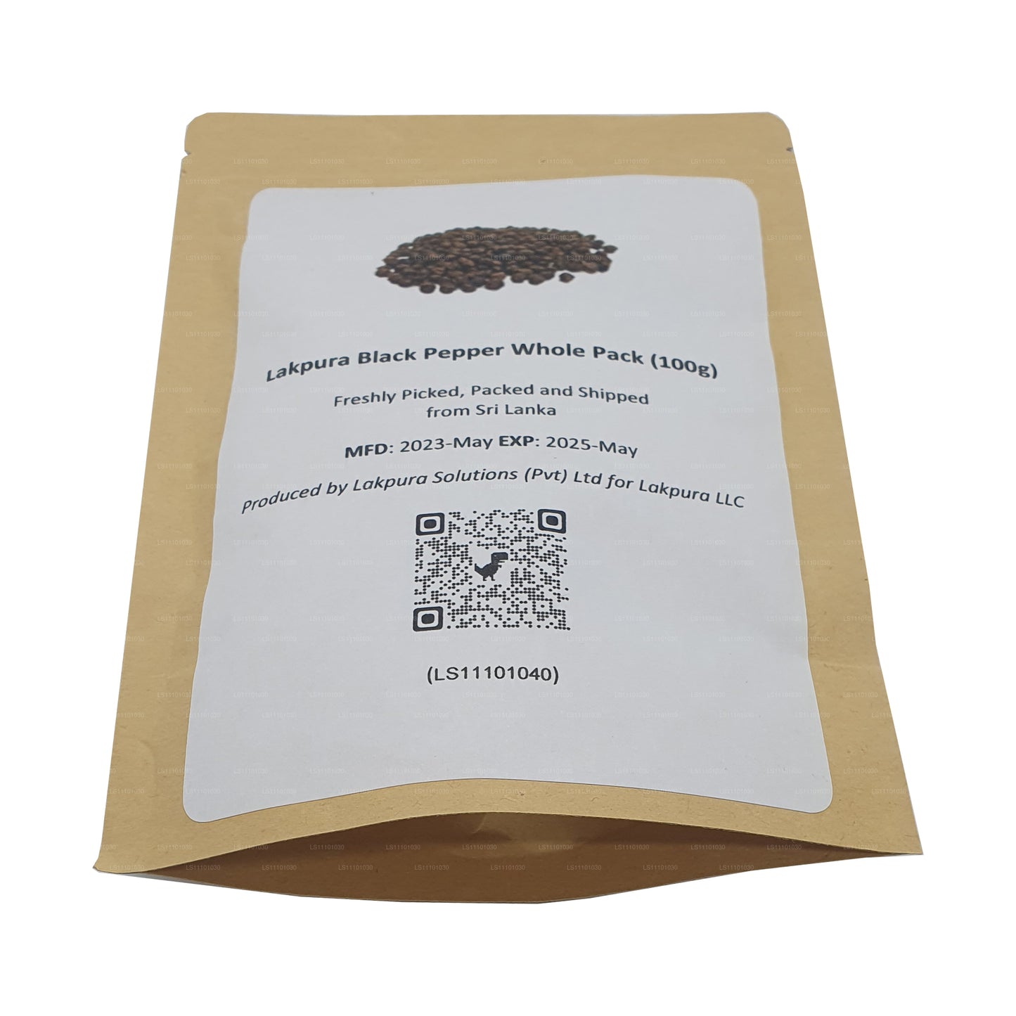 Paquet entier de poivre noir Lakpura