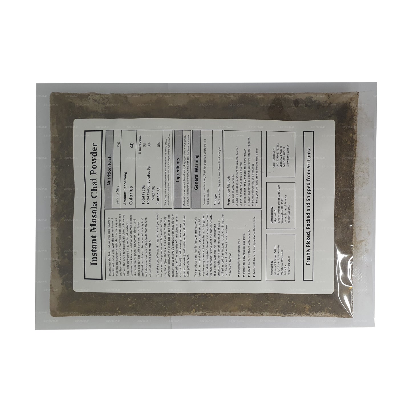 Lakpura Chai Masala en poudre (100 g)