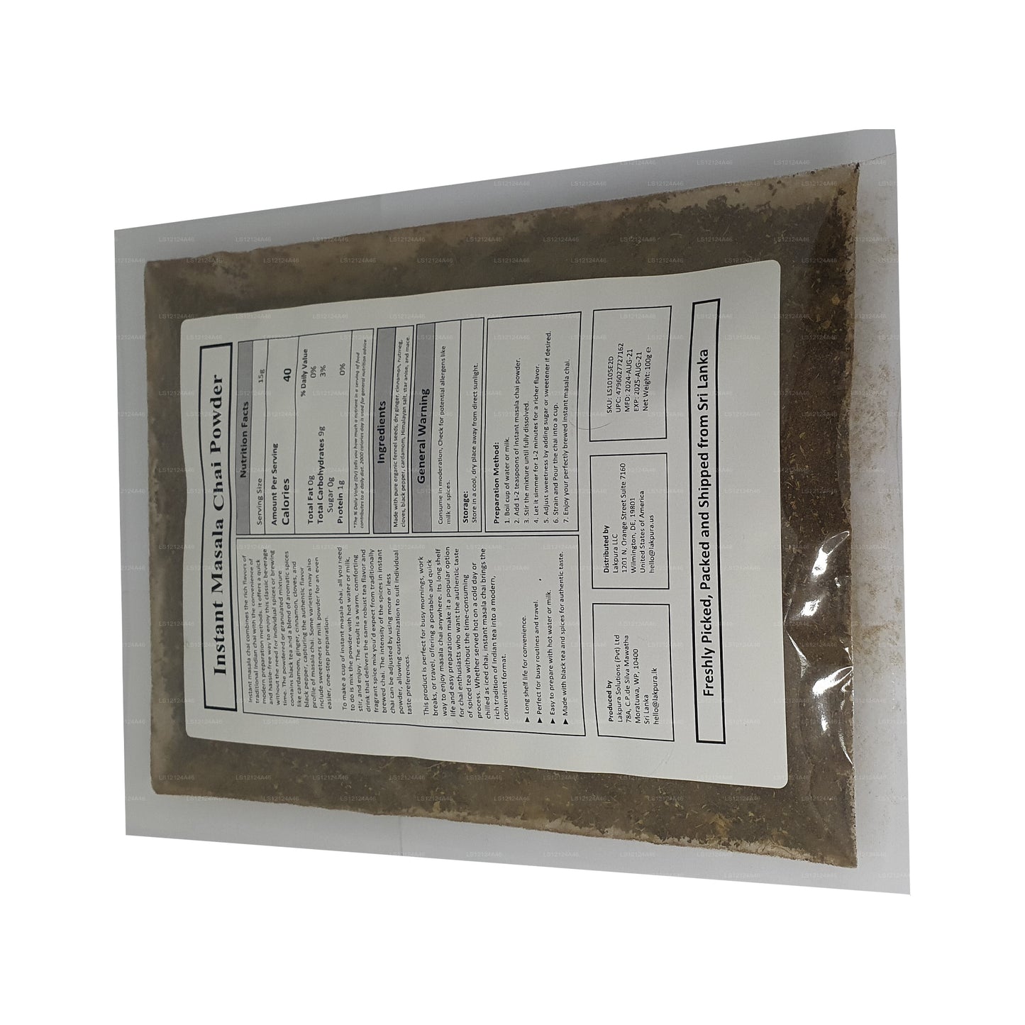 Lakpura Chai Masala en poudre (100 g)