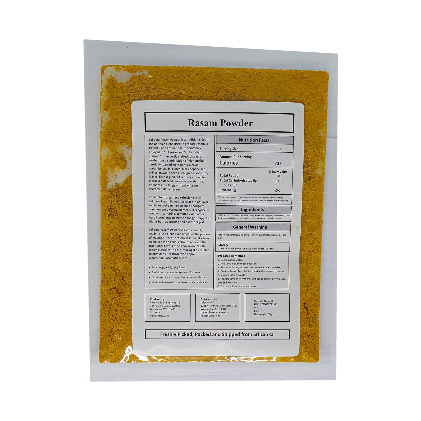 Lakpura Rasam en poudre