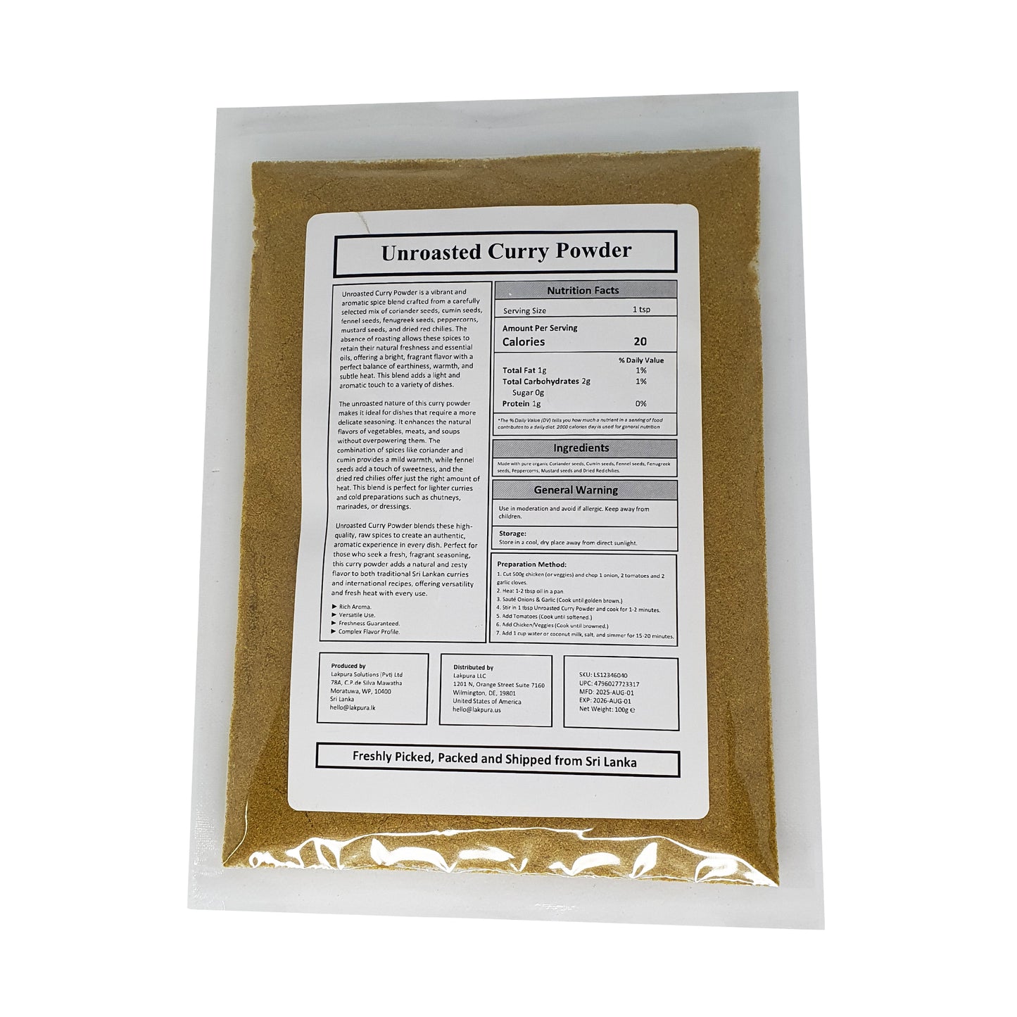 Poudre de curry Lakpura® (Thuna Paha)