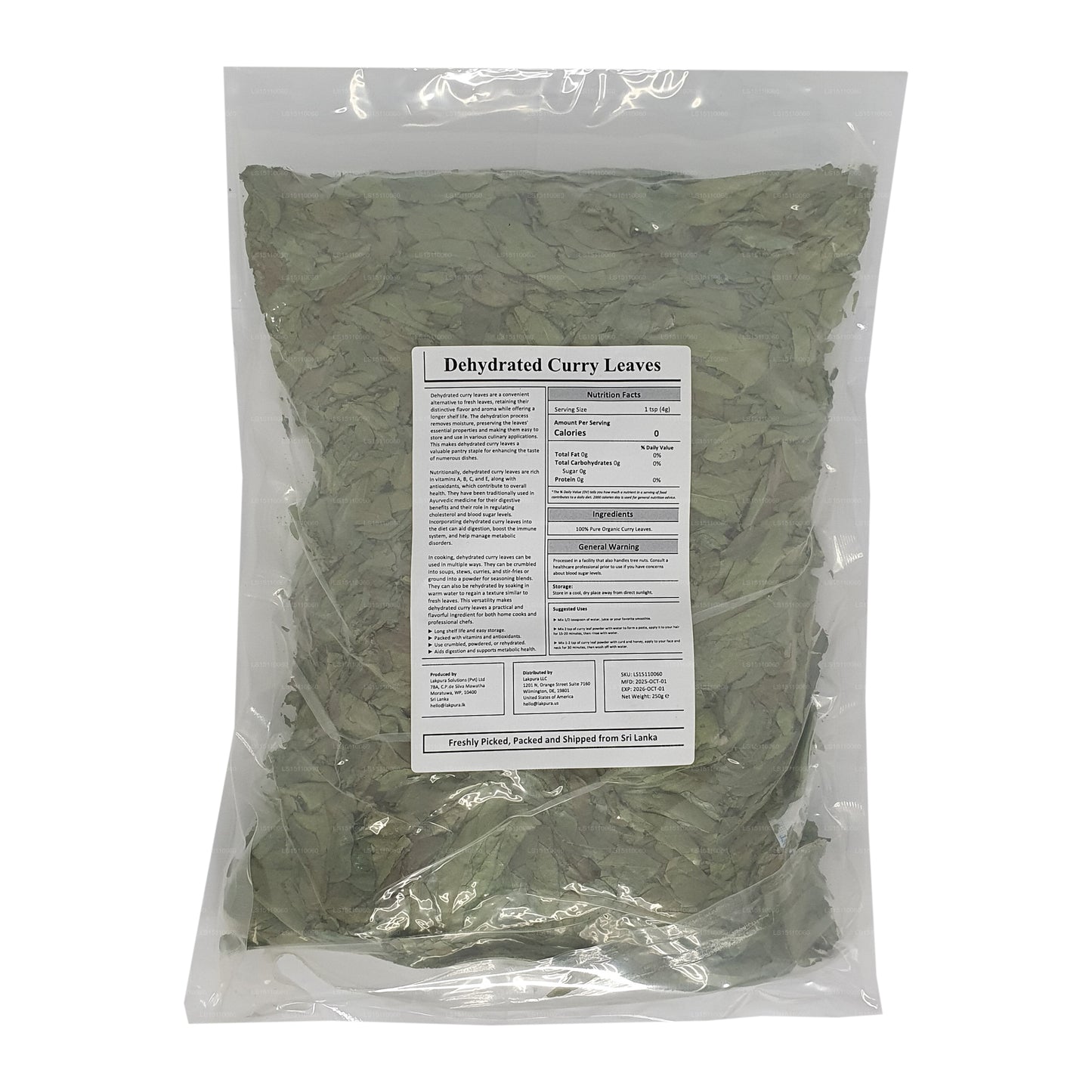 Feuilles de curry déshydratées Lakpura®