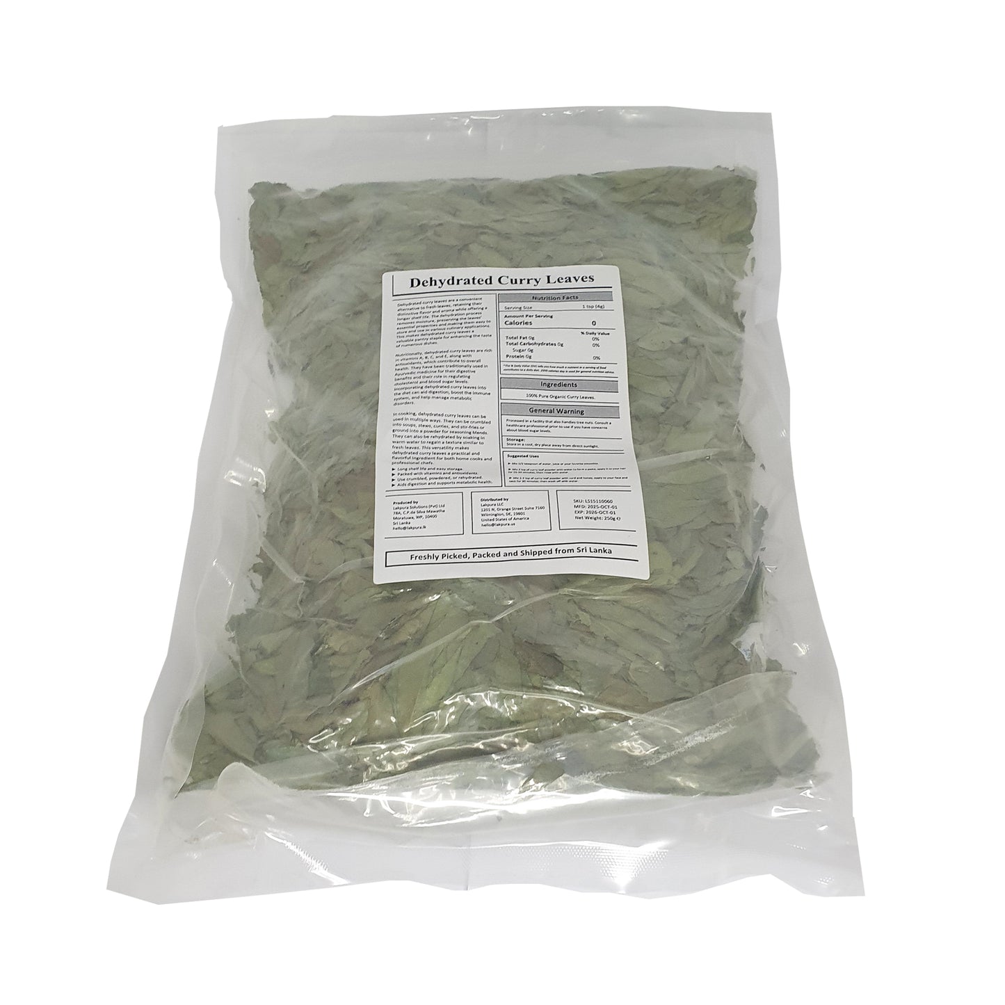 Feuilles de curry déshydratées Lakpura®
