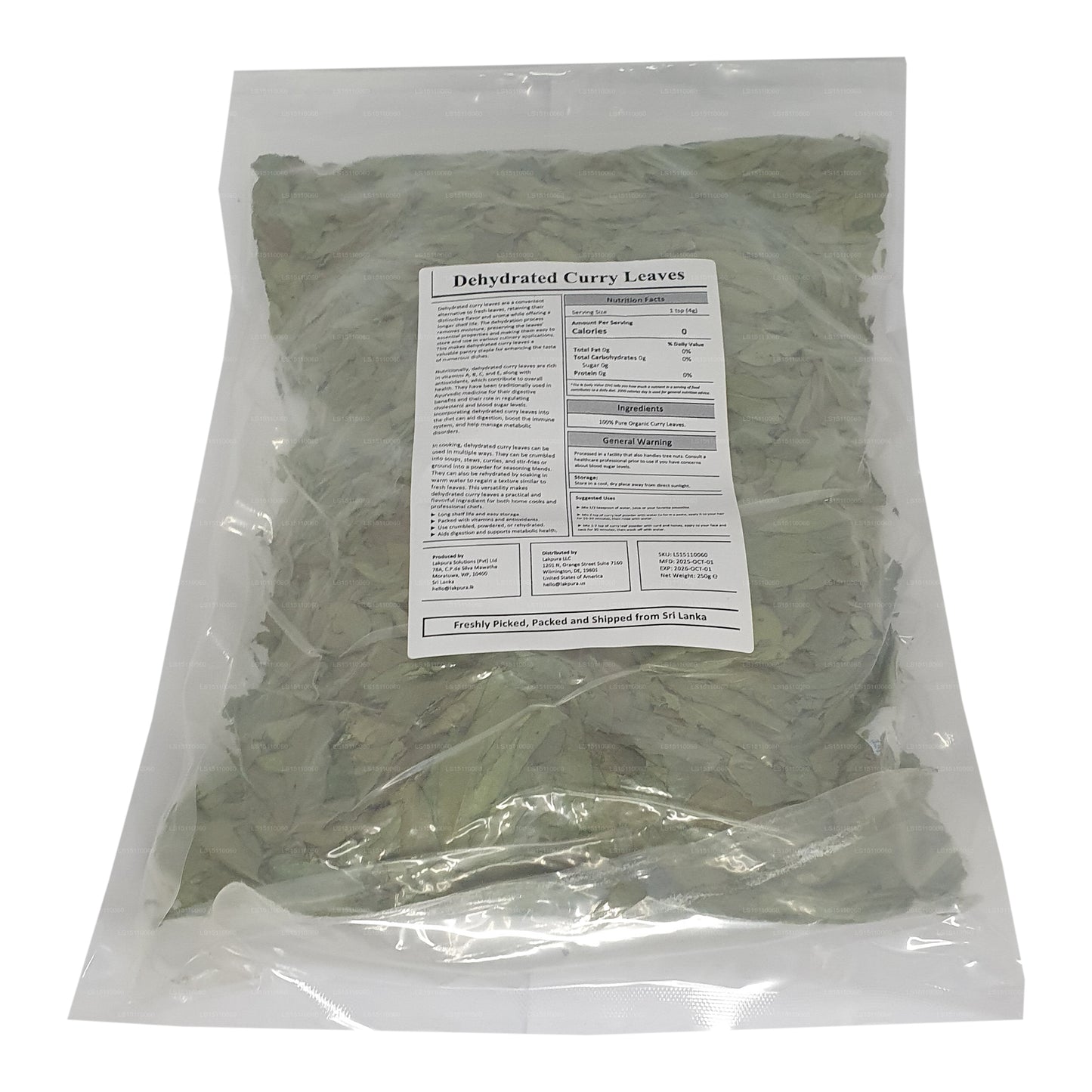 Feuilles de curry déshydratées Lakpura®