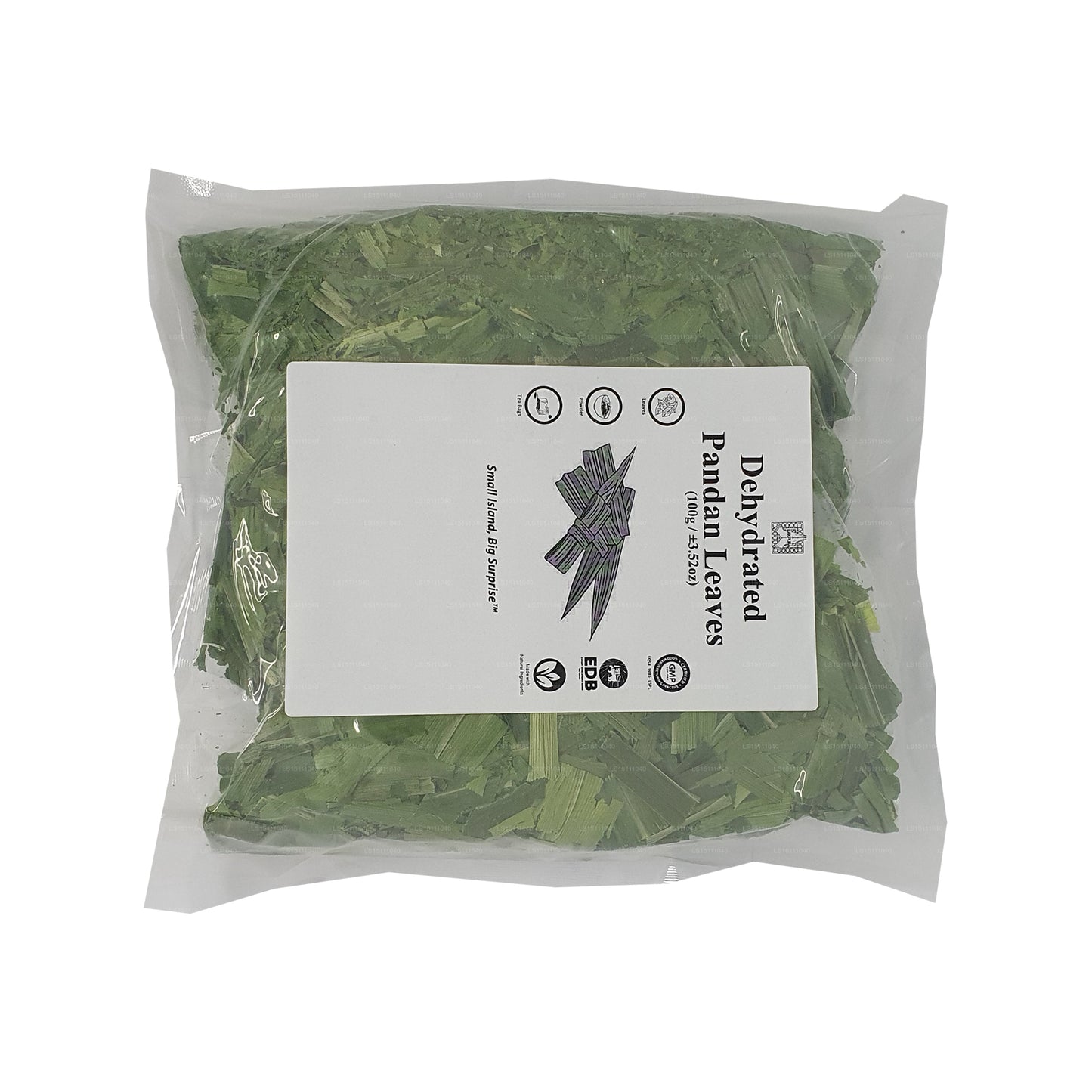 Feuilles de rampe de pandan déshydratées Lakpura