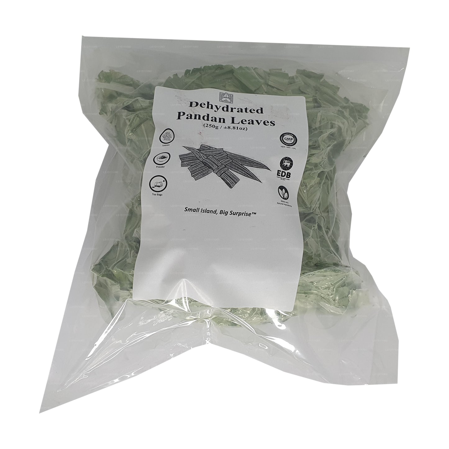 Feuilles de rampe de pandan déshydratées Lakpura