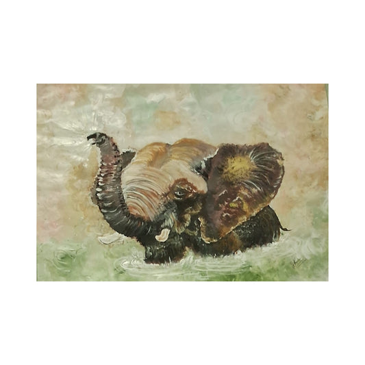 Lakpura® Tableau mural bébé éléphant