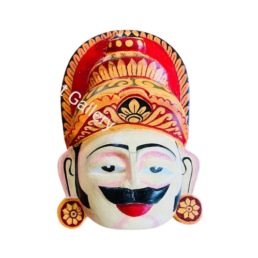 Lakpura® King and Queen Wooden Mask Wall Art