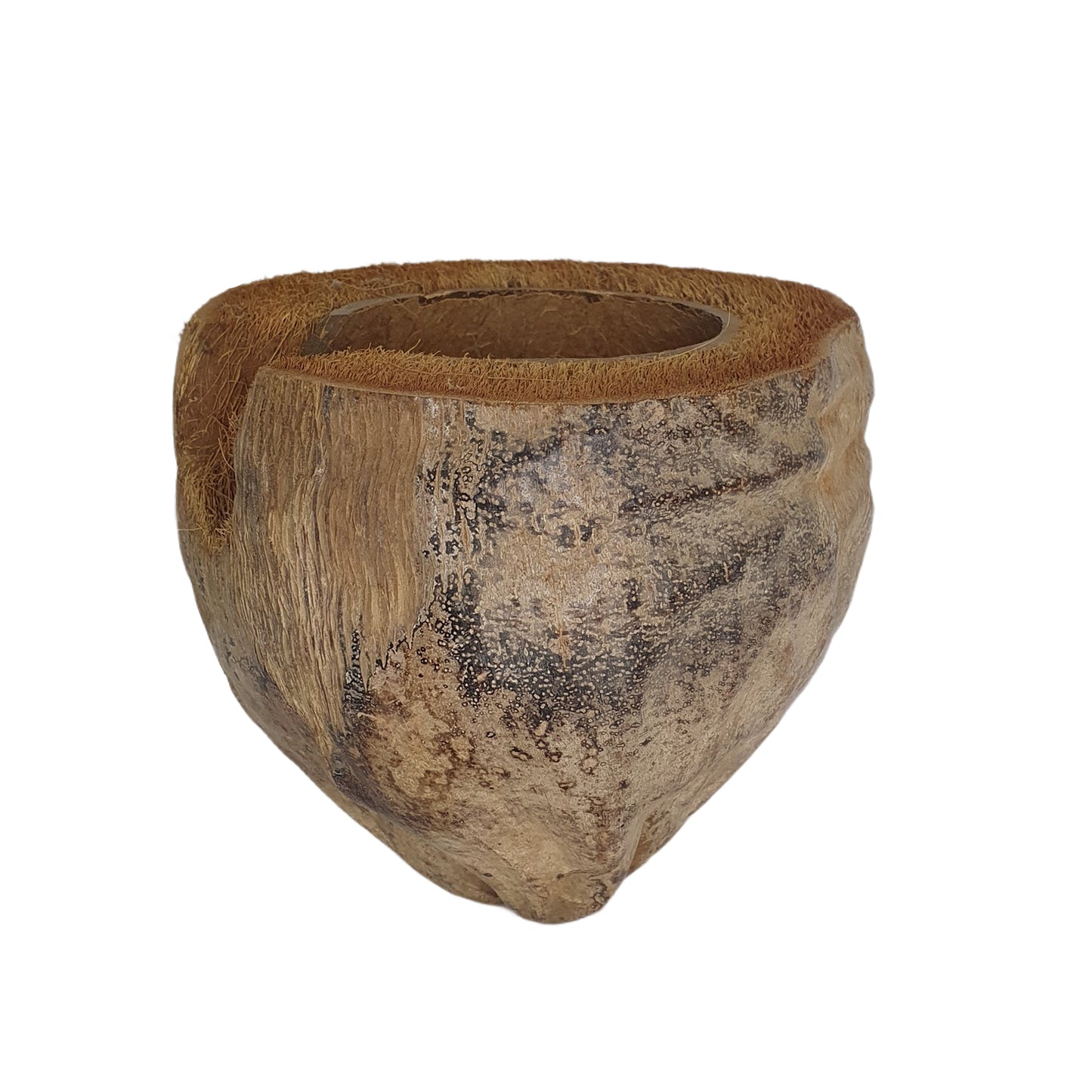 Cachette Bivenro Natural 3/4 en cacao avec motif de cosses (taille libre)