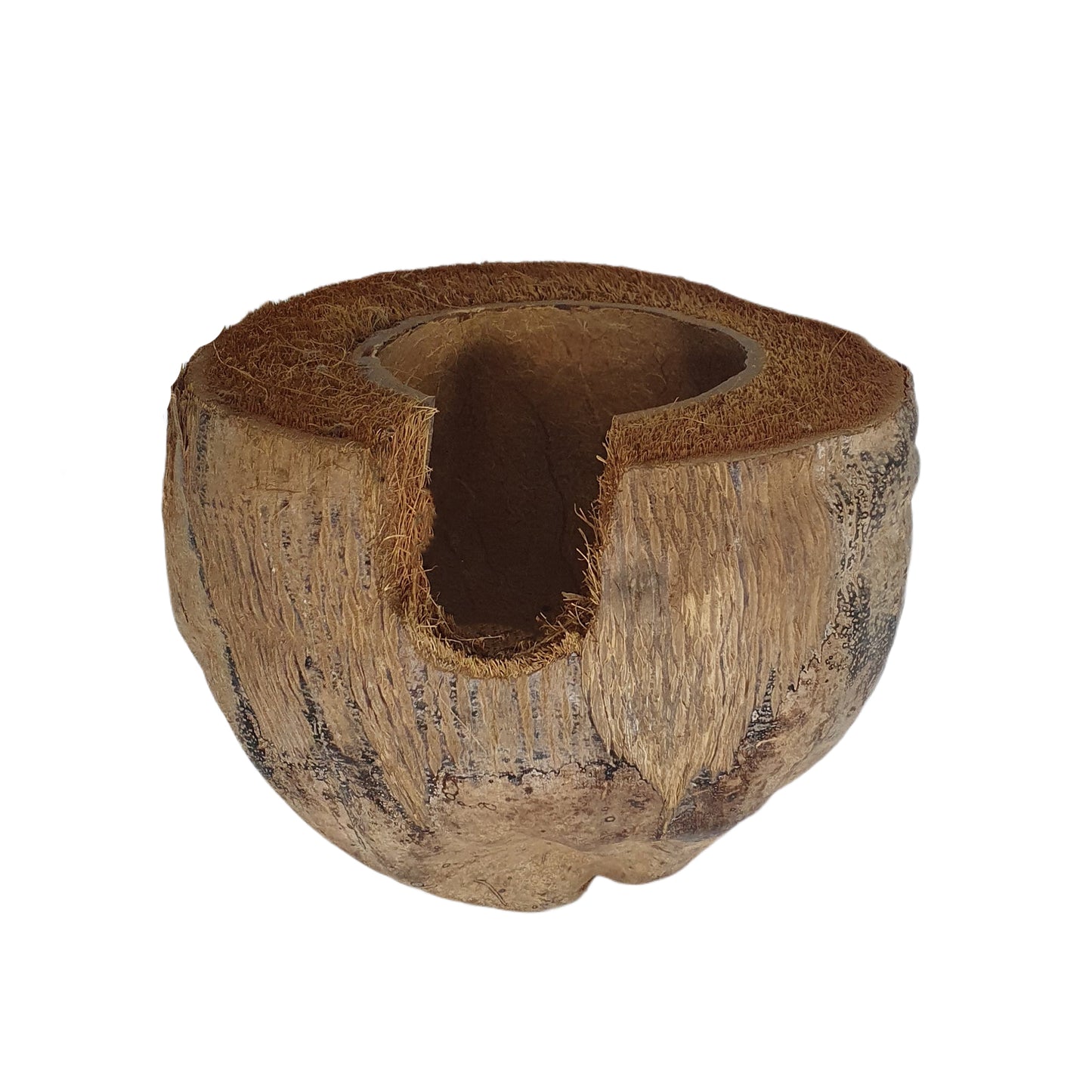 Cachette Bivenro Natural 3/4 en cacao avec motif de cosses (taille libre)