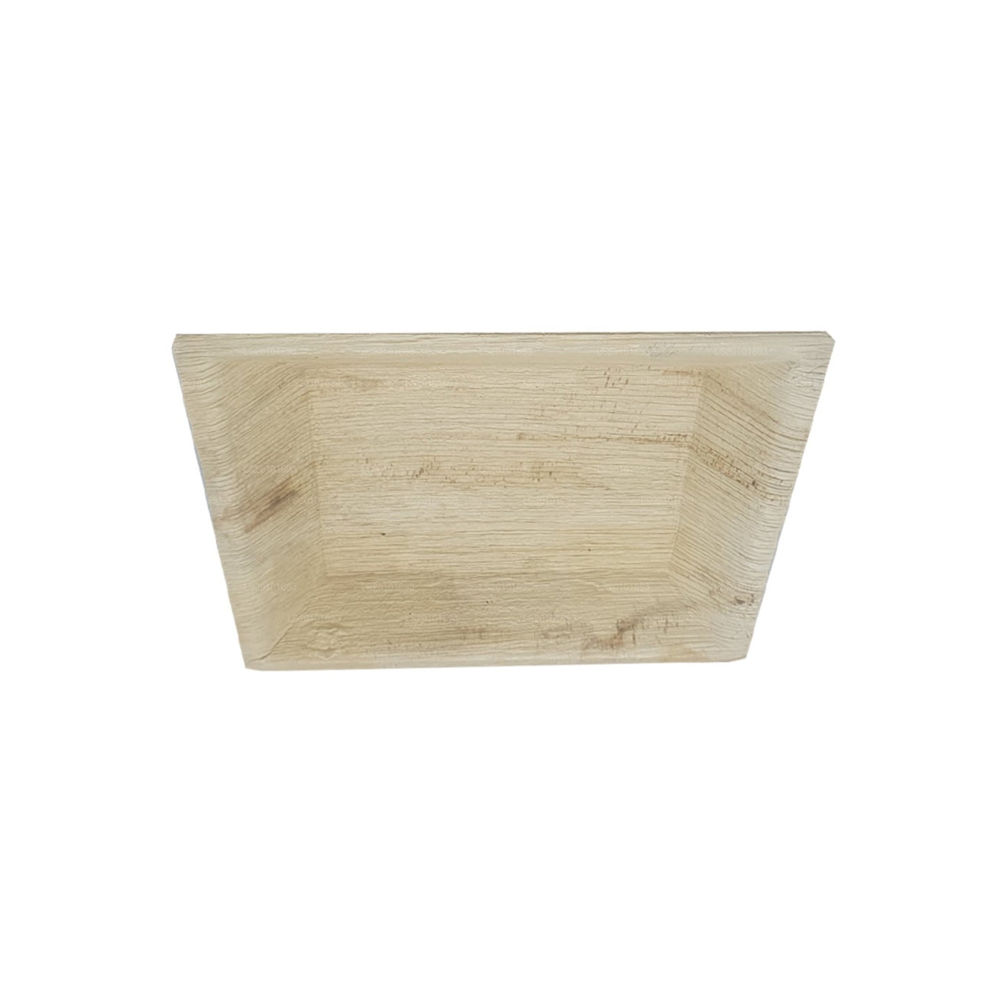 Assiettes alimentaires faites à la main en forme de feuille d'arec 20 cm x 20 cm (type carré)