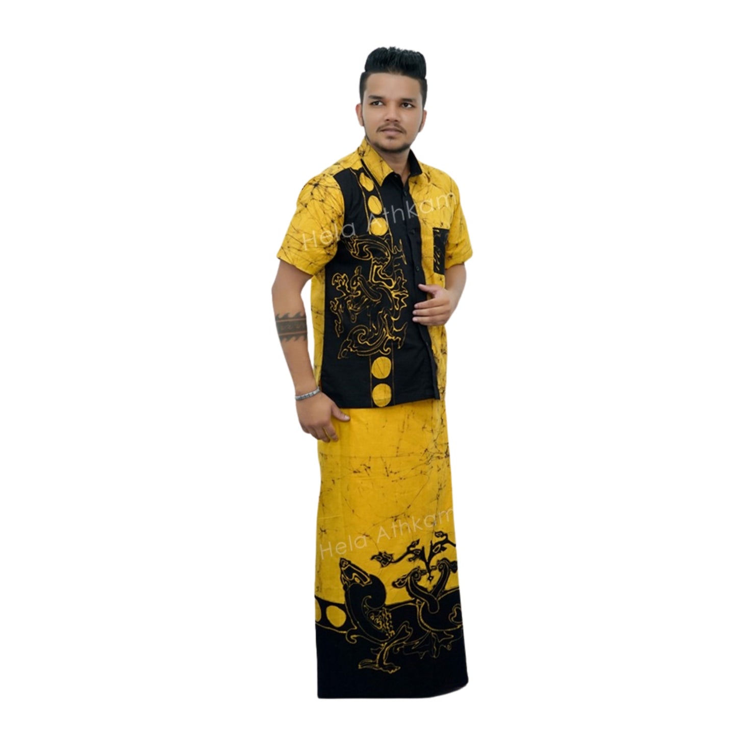 Chemise et Sarong Batik Lakpura® (Design AB222)