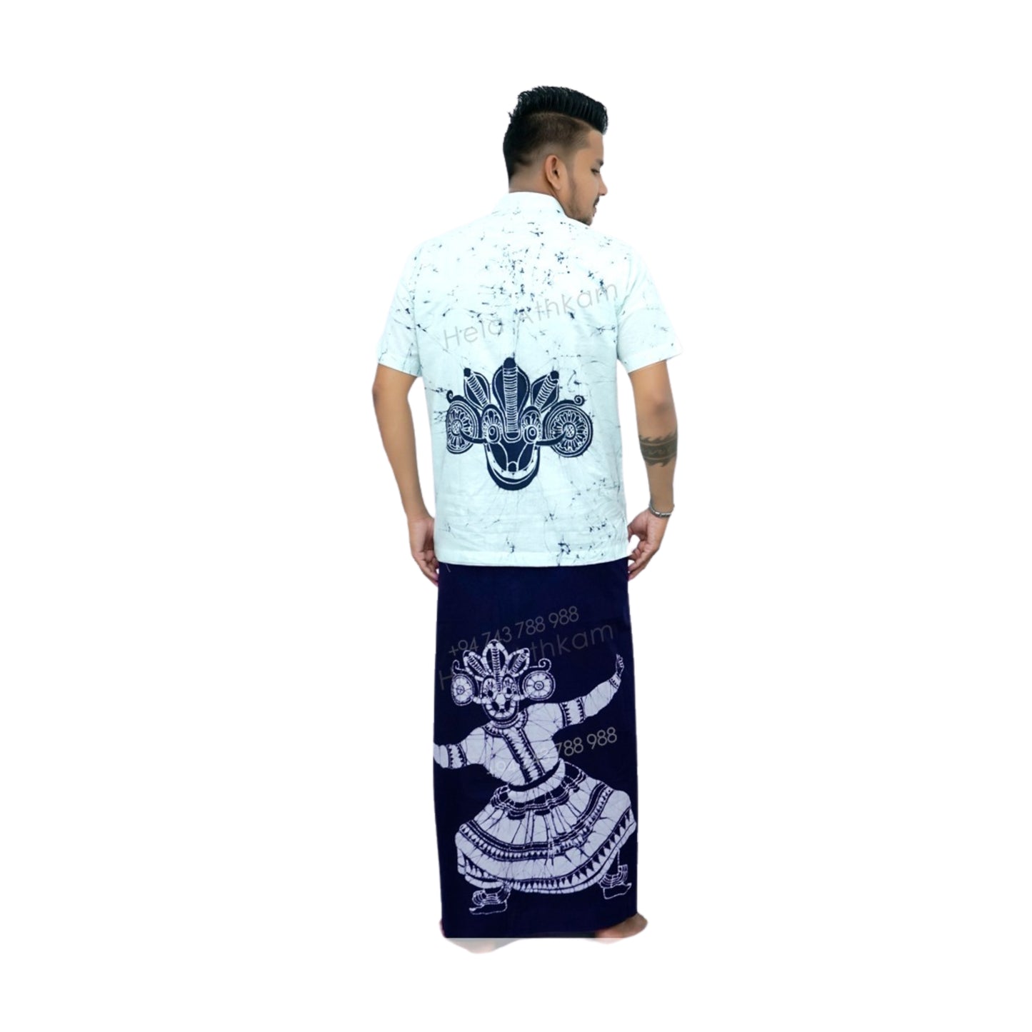 Chemise et Sarong Batik Lakpura® (Design AB222)