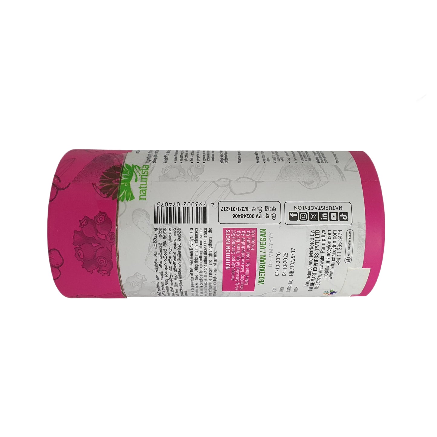 Poudre de Heen Bovitiya Naturista (125 g)