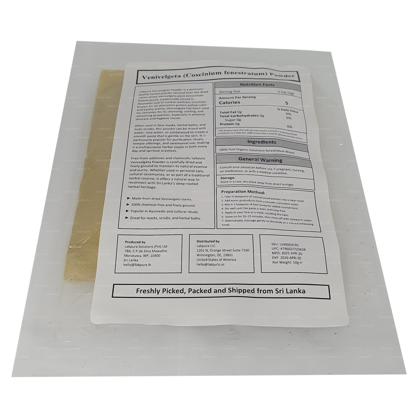 Lakpura Weniwelgeta en poudre