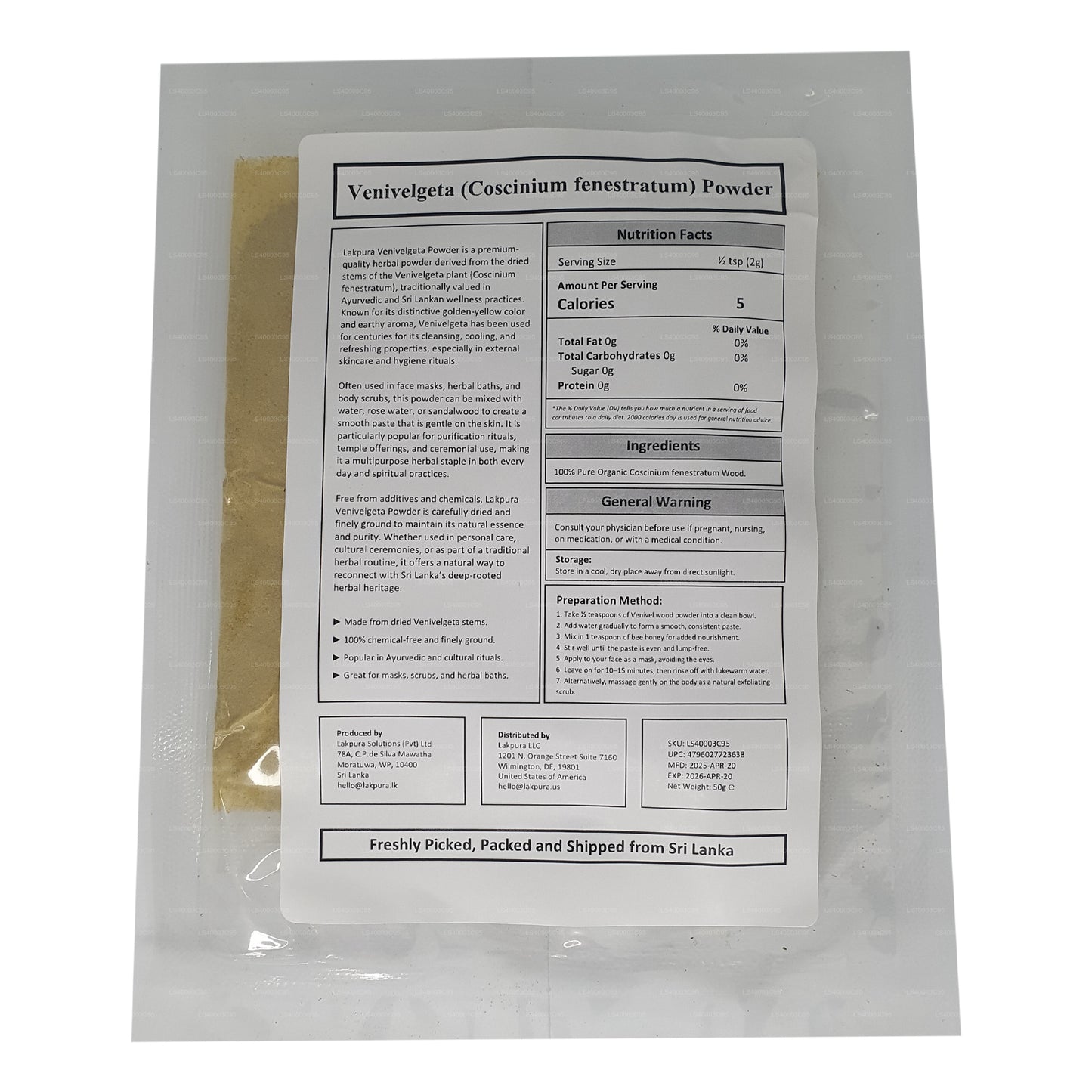 Lakpura Weniwelgeta en poudre