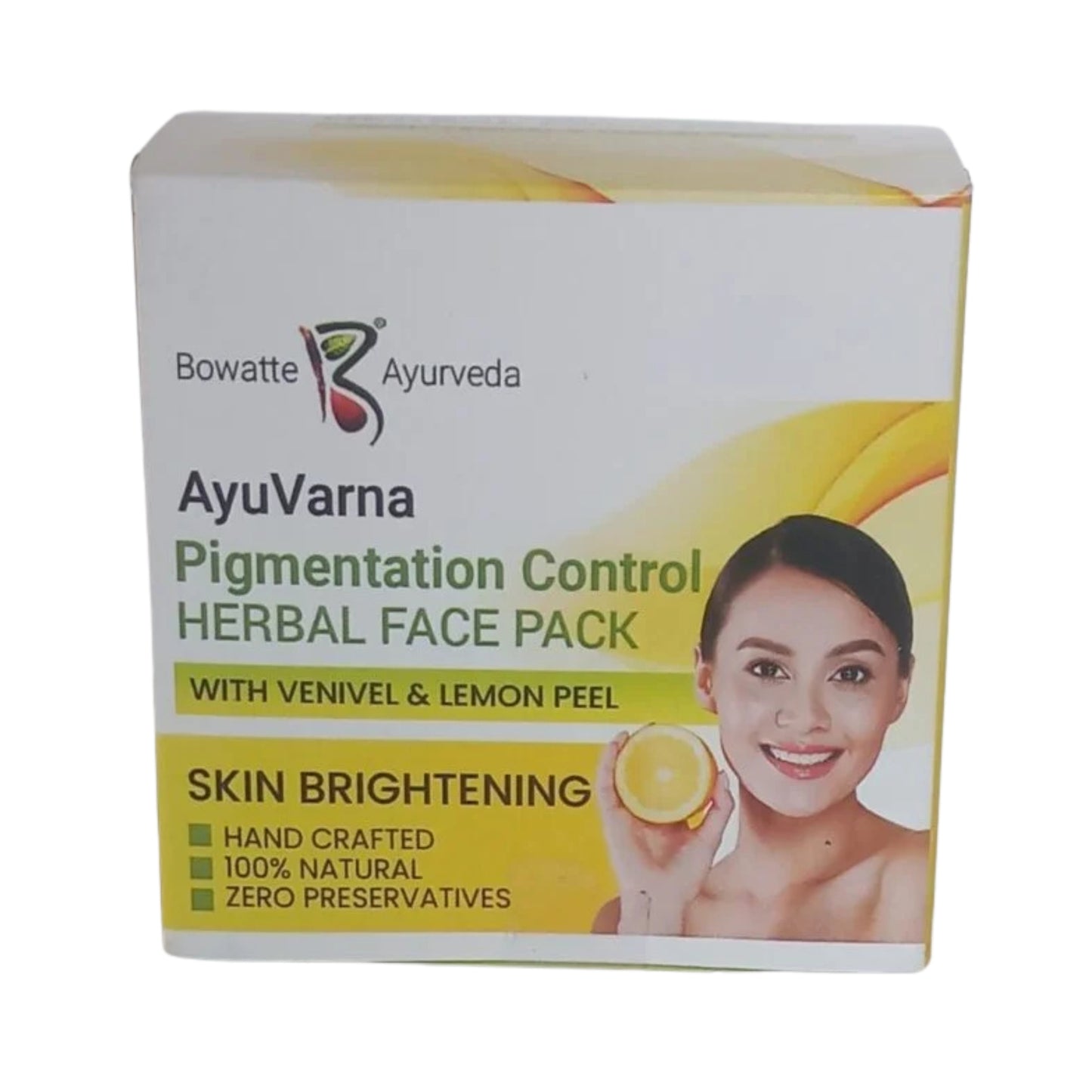 Masque visage aux plantes Bowatte Ayu Varna pour le contrôle de la pigmentation (35 g)