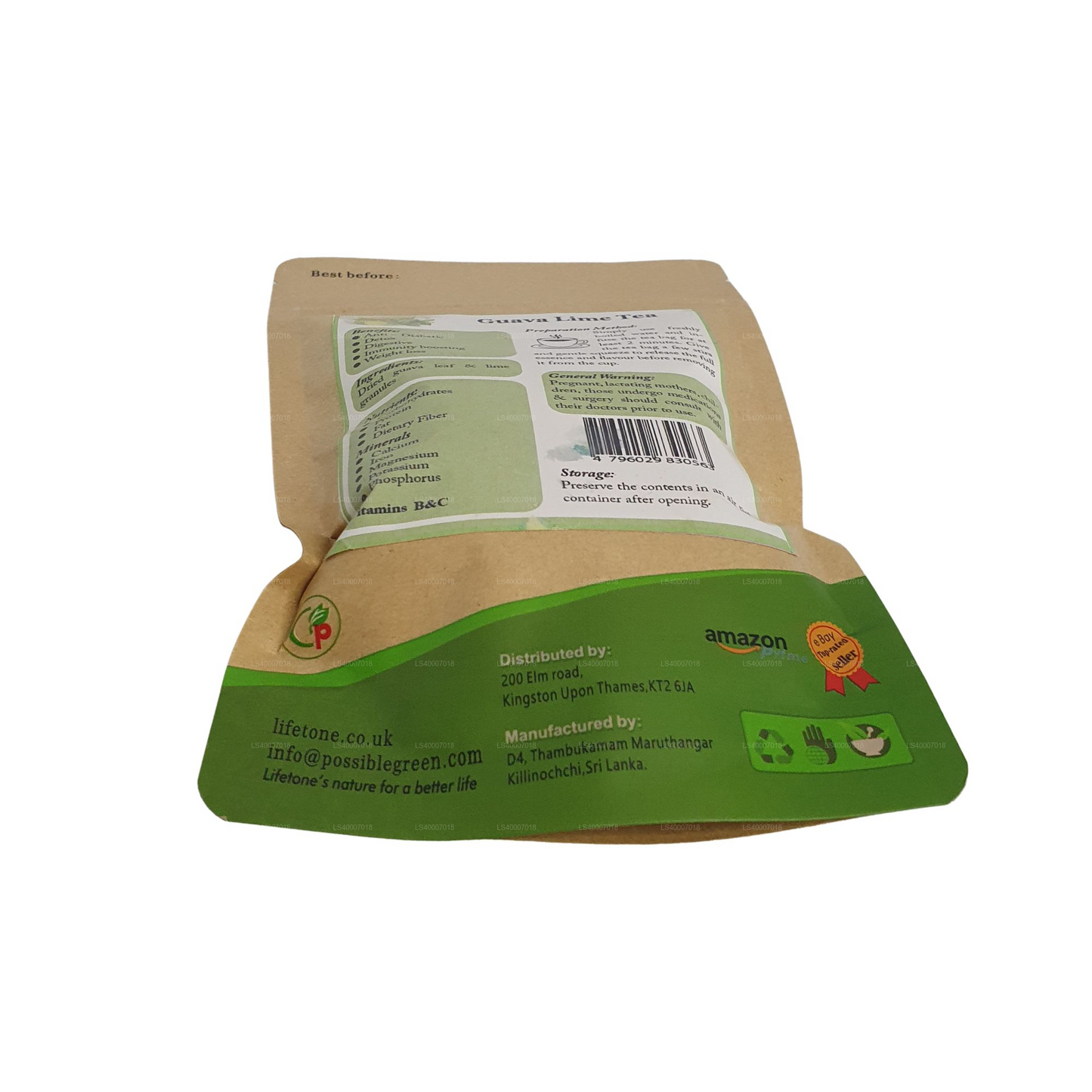 Lifetone Guava Leaf Lime Tea (30g) 20 Tea Bags