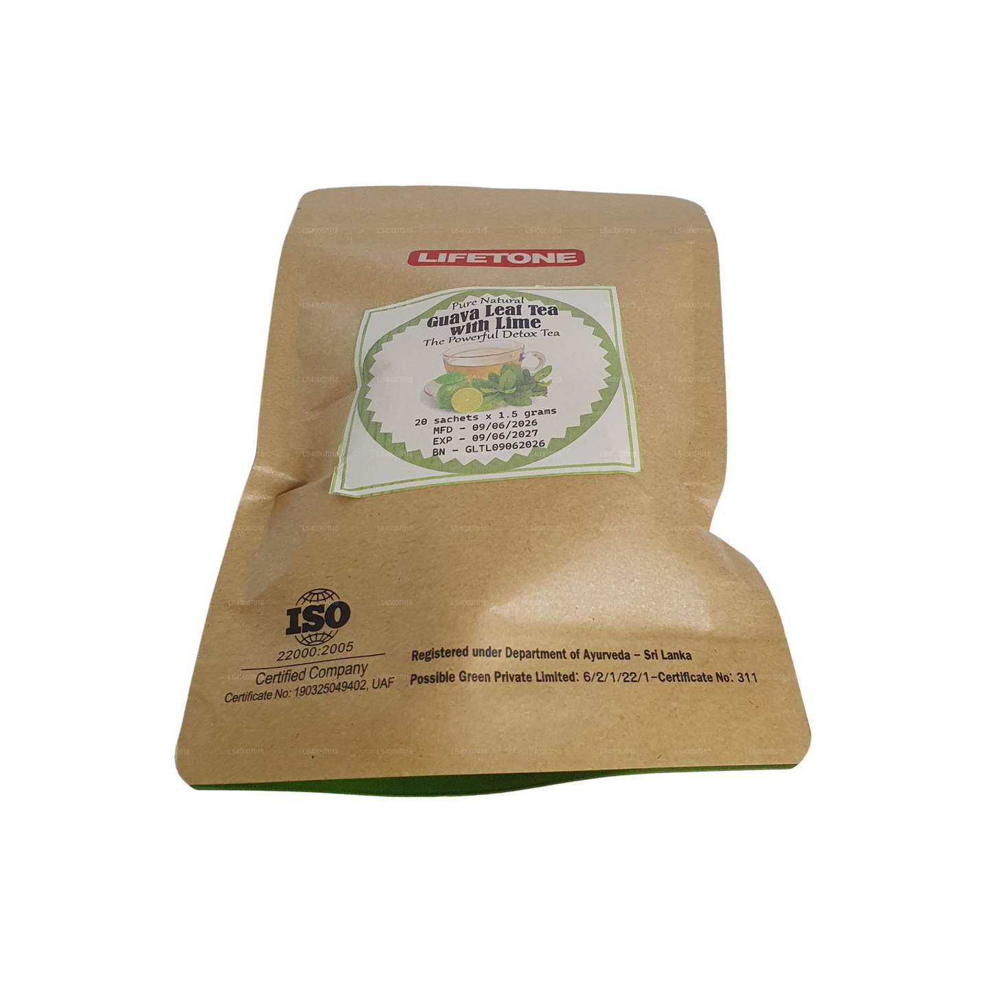 Lifetone Guava Leaf Lime Tea (30g) 20 Tea Bags
