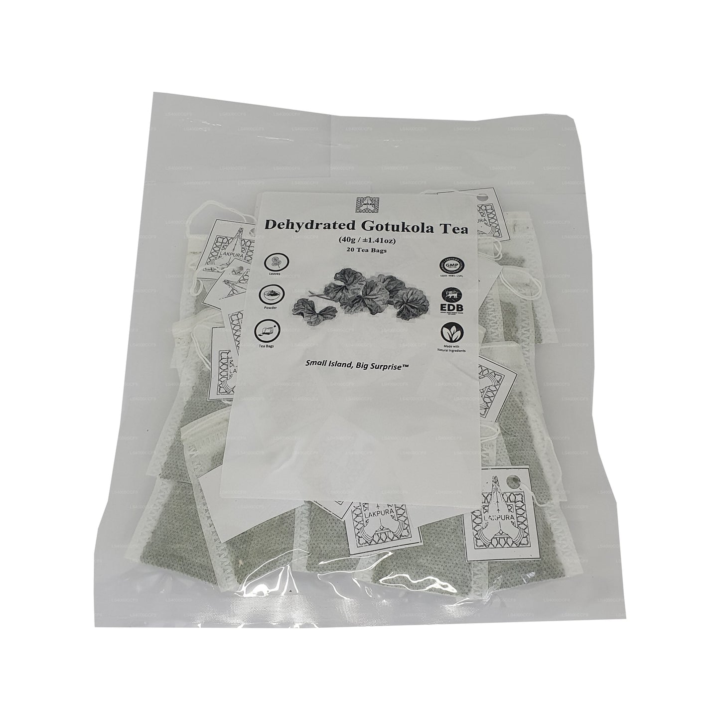 Sachets de thé Gotukola déshydratés Lakpura (40 g) 20 sachets de thé