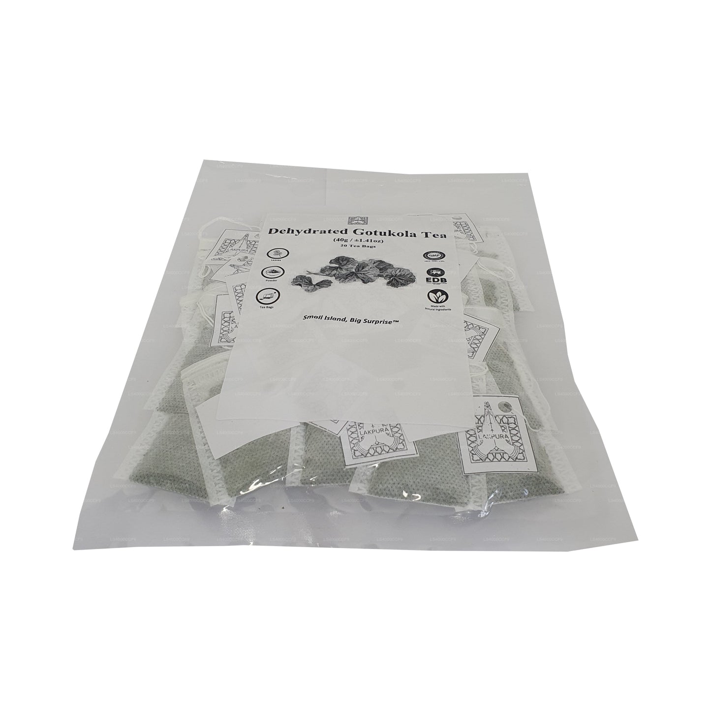 Sachets de thé Gotukola déshydratés Lakpura (40 g) 20 sachets de thé