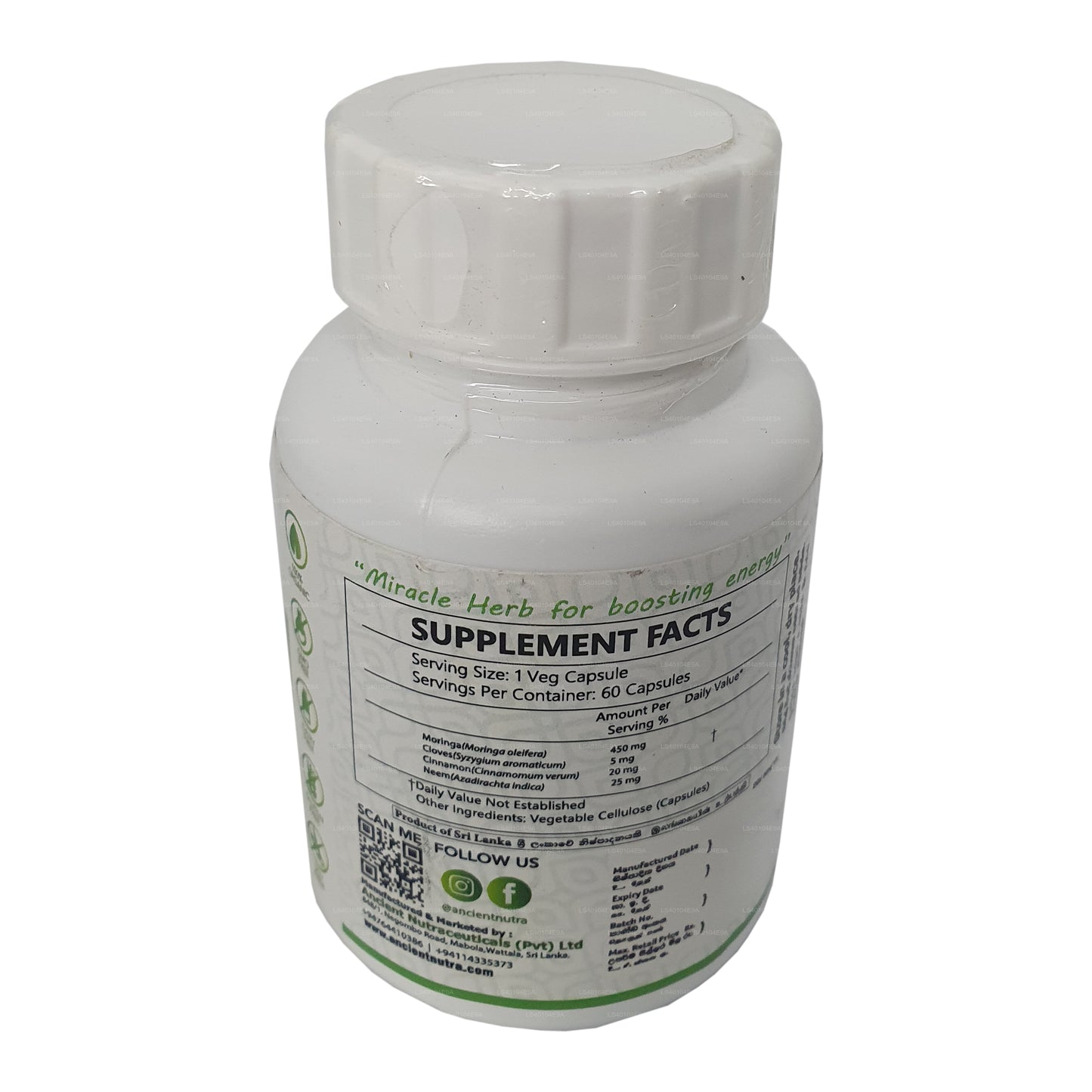 Ancient Nutra Moringa (60 Capsules)