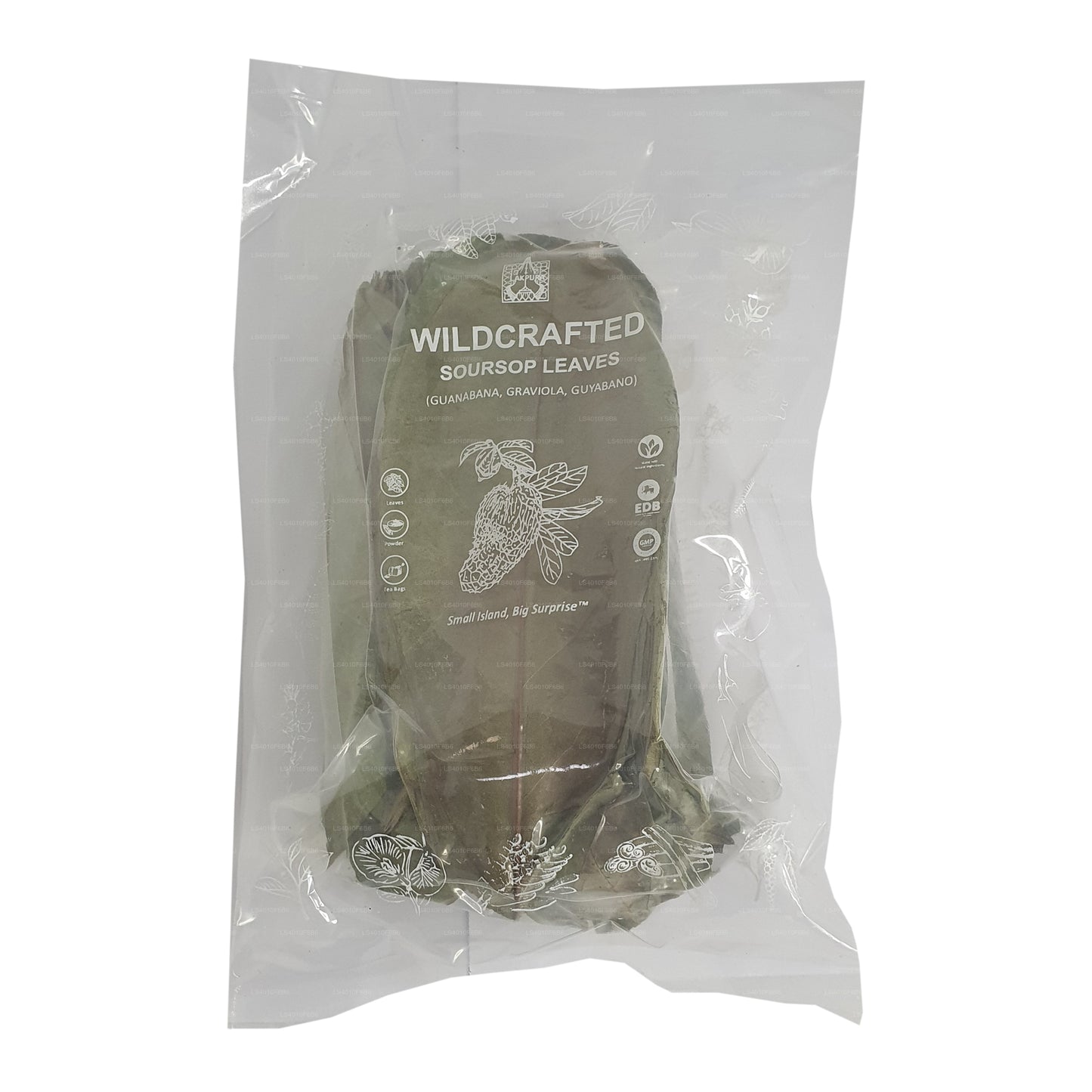 Feuilles entières déshydratées de corossol sauvage Lakpura® (Guanabana, Graviola, Guyabano)