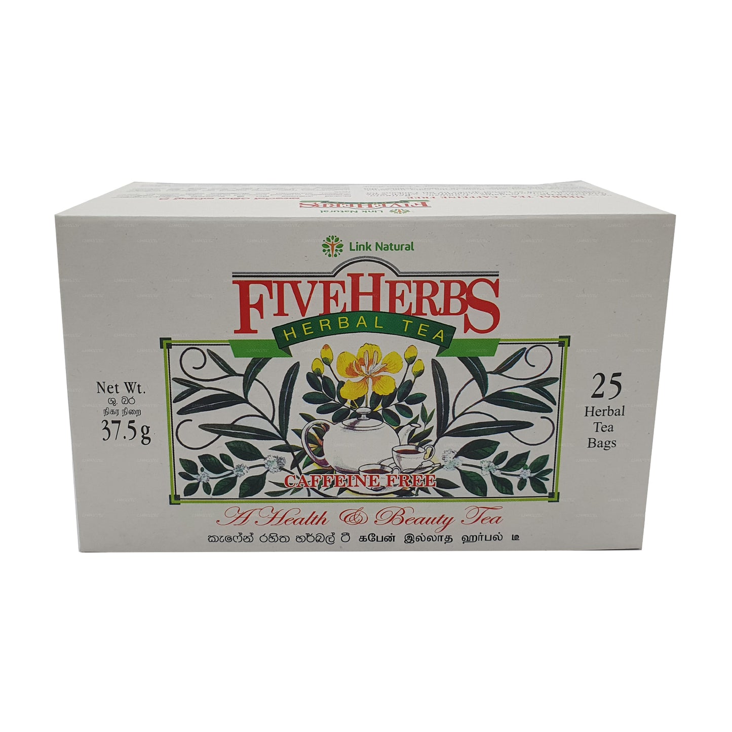 Tisane ayurvédique Link Natural Five Herbs (37,5 g) 25 sachets