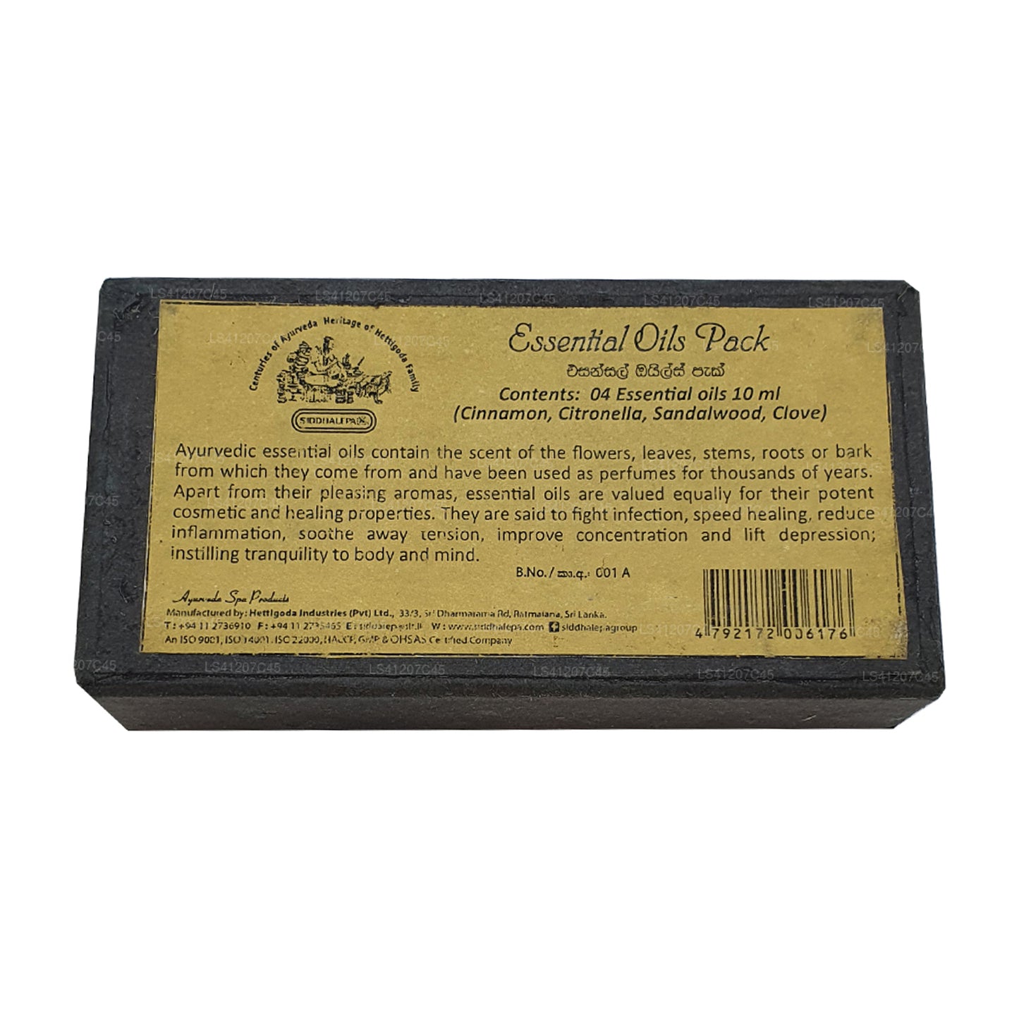 Pack d'huiles essentielles Siddhalepa (4 x 10 ml)