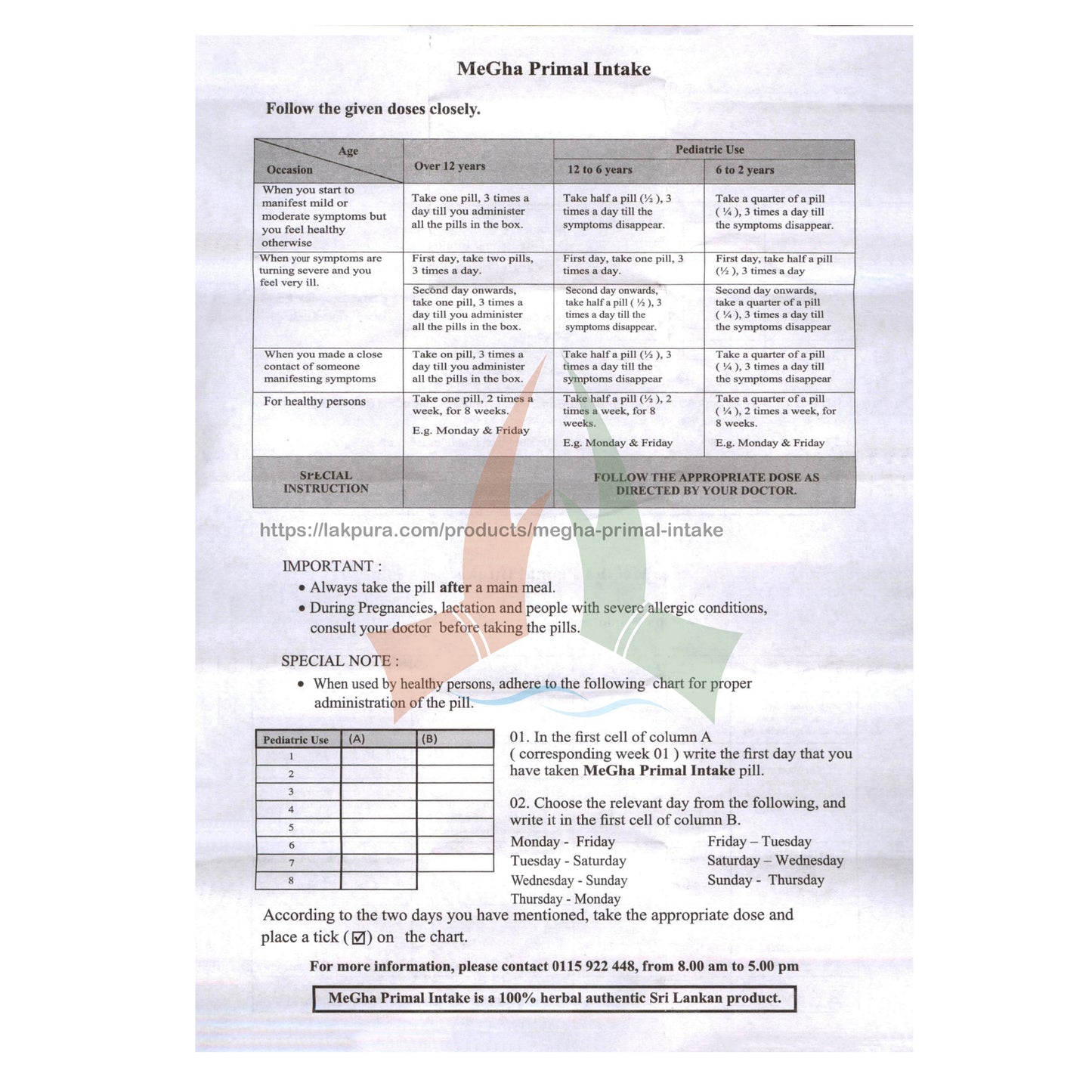 Consommation primaire de mégHa (15 capsules)