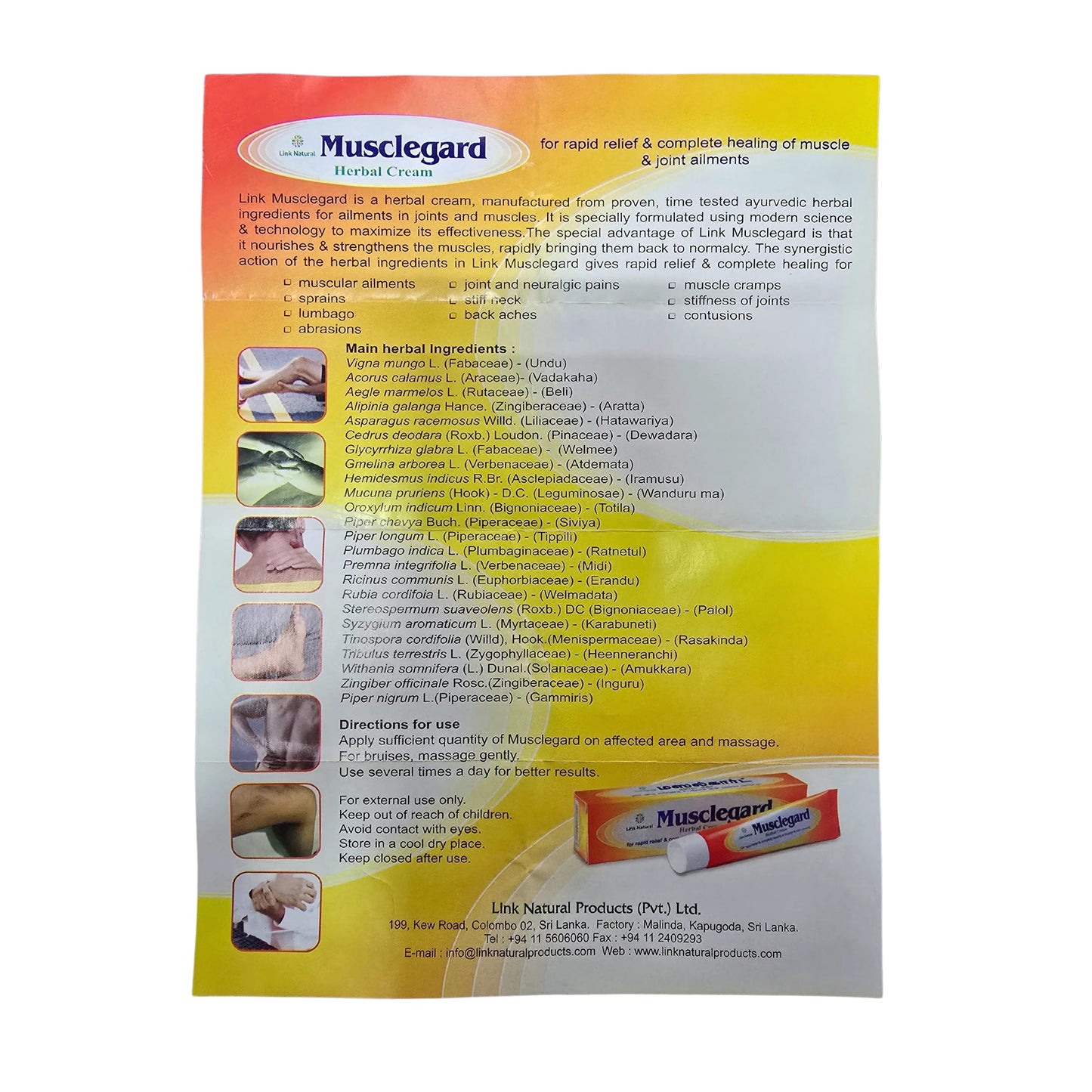 Crème à base de plantes Link Musclegard (25 g)