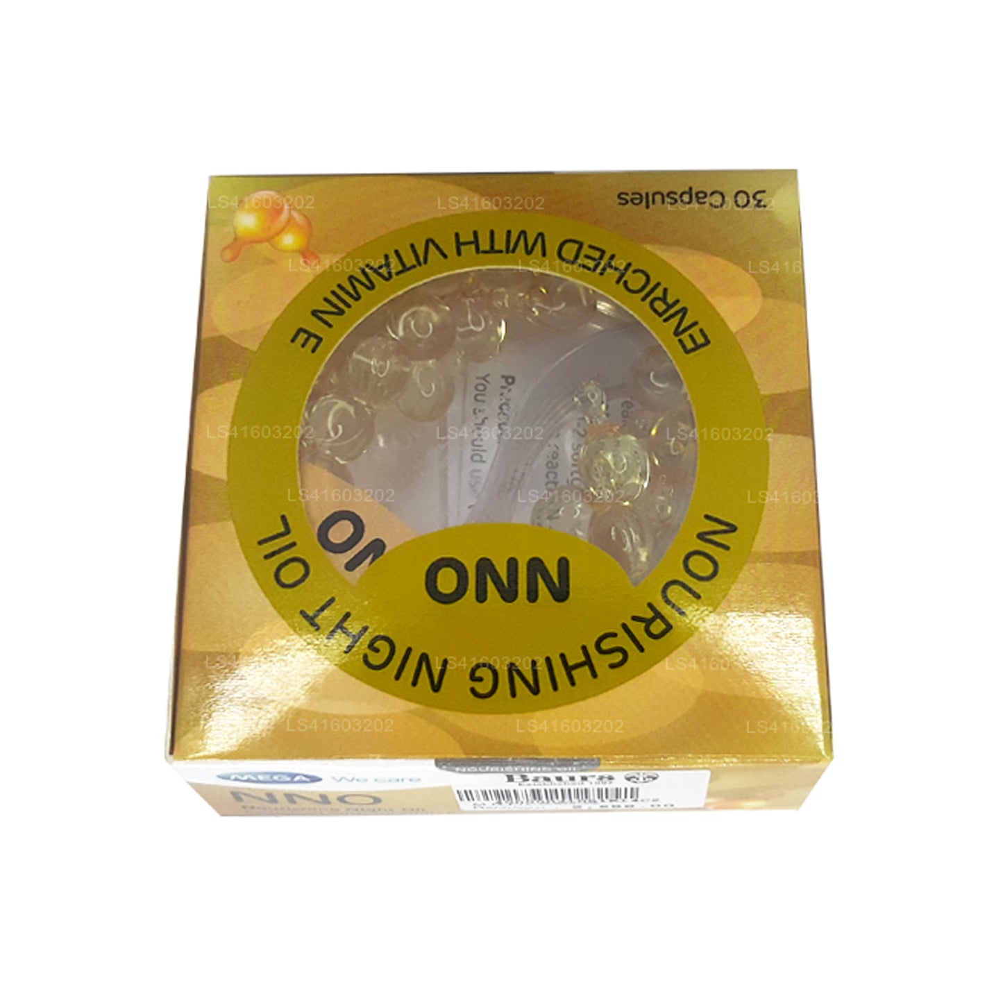 Huile de nuit nourrissante NNO à la vitamine E et à l'huile de jojoba (30 capsules)