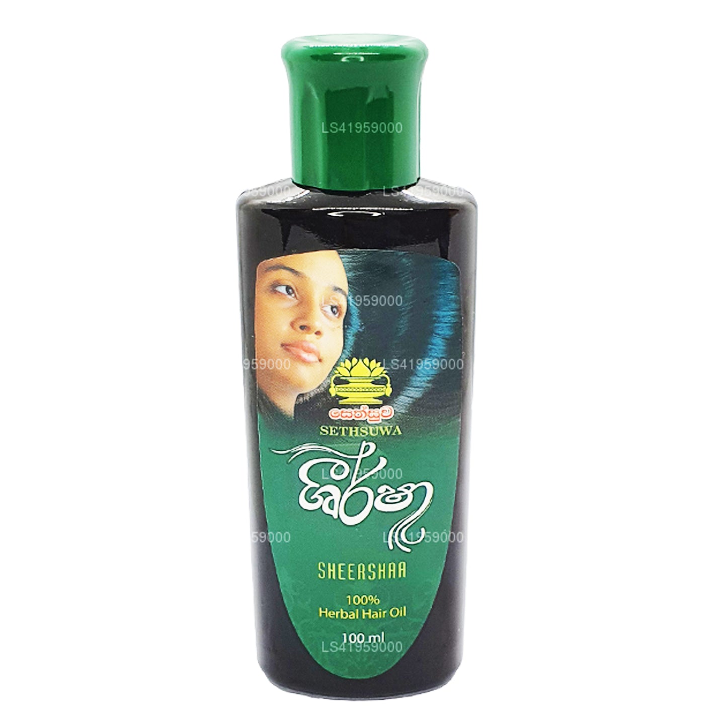 Huile capillaire à base de plantes Sethsuwa Sheersha (100 ml)