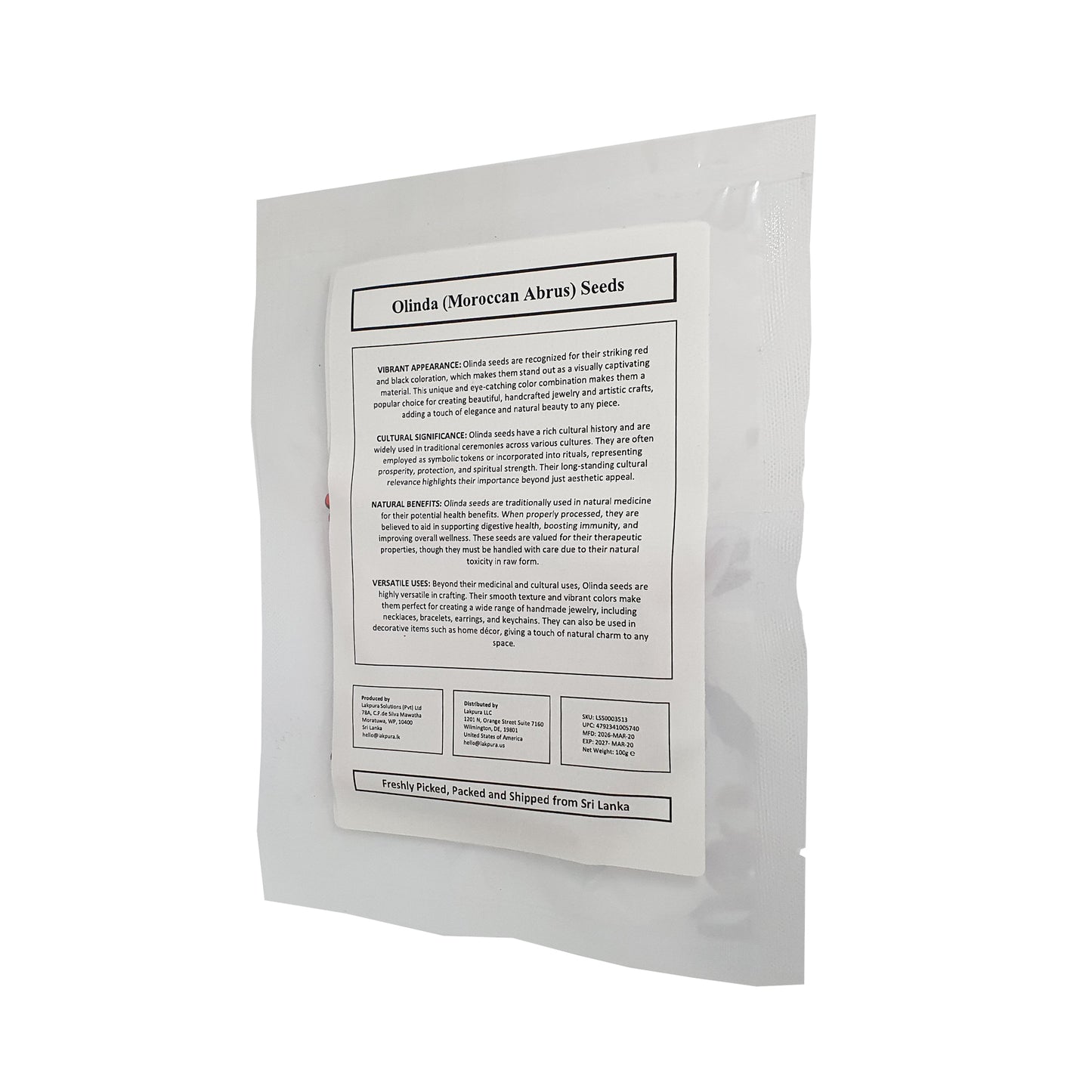 Graines Lakpura® Olinda (Abrus marocain)