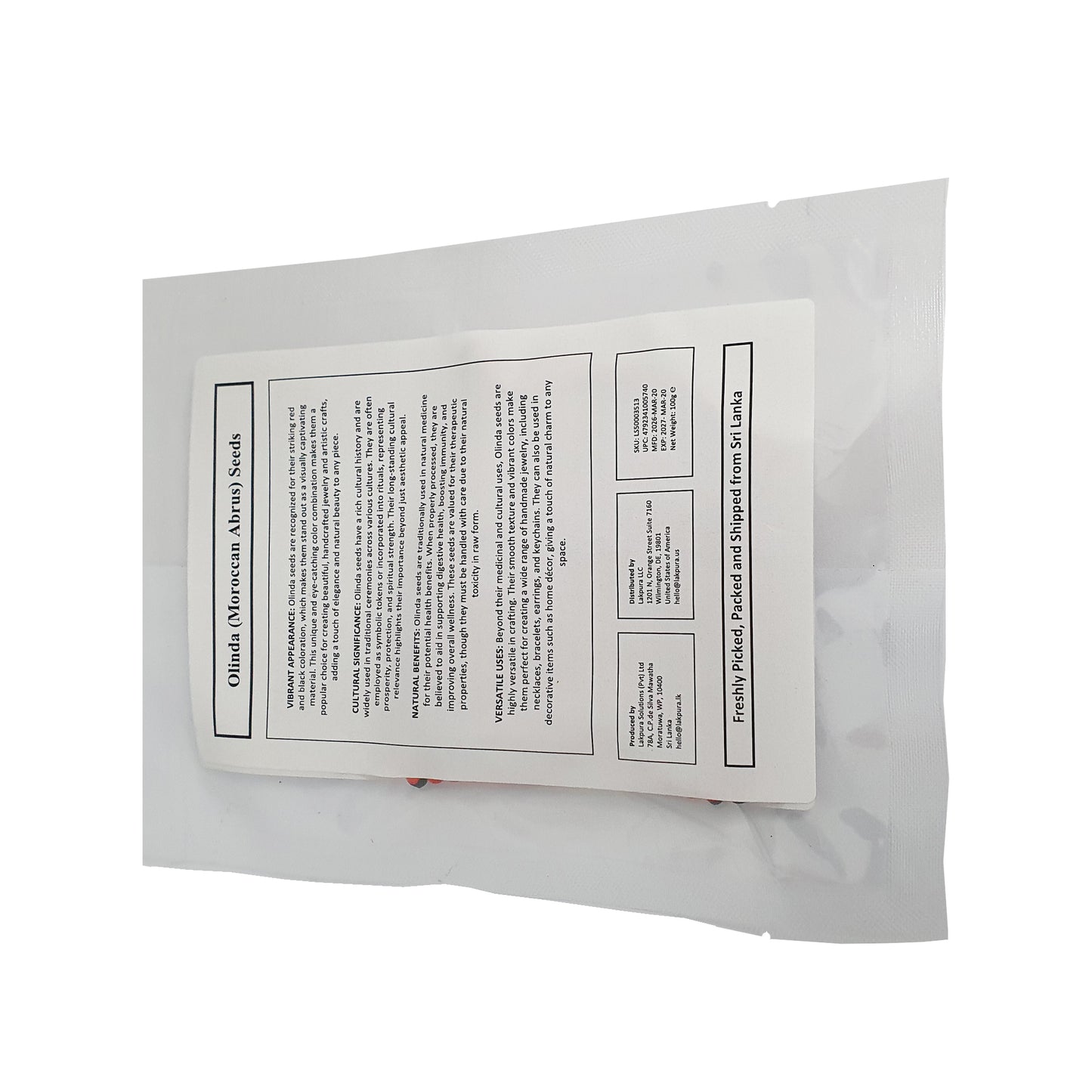 Graines Lakpura® Olinda (Abrus marocain)