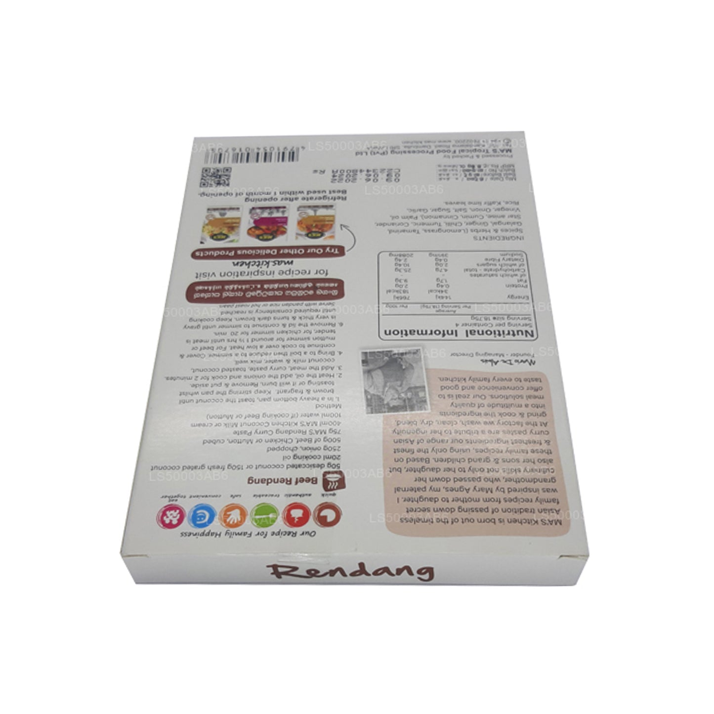 Pâte Rendang indonésienne MA's Kitchen (75 g)