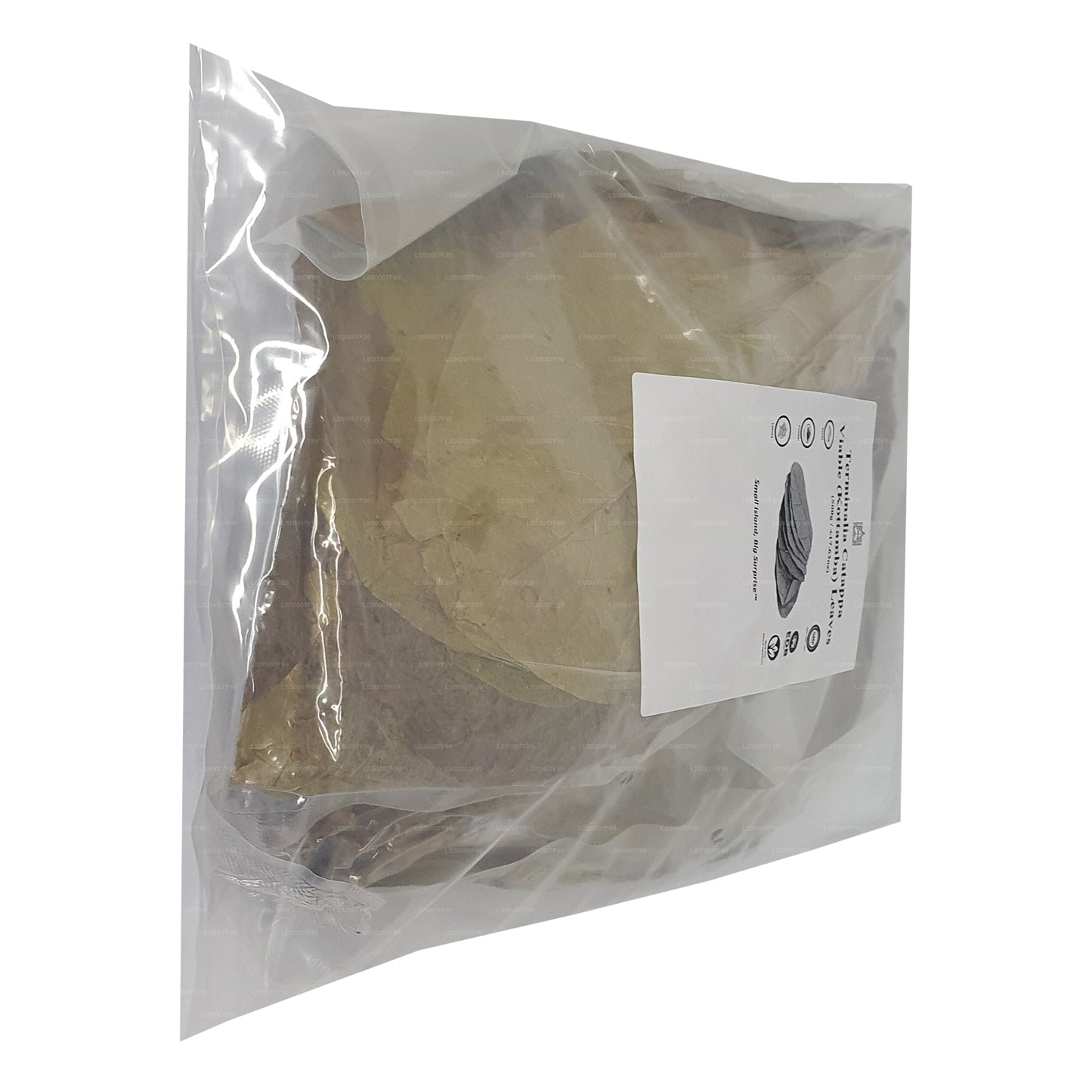 Lakpura déshydratée (Kottan, Kottamba, amande indienne) Terminalia catappa 100 feuilles (100 g)