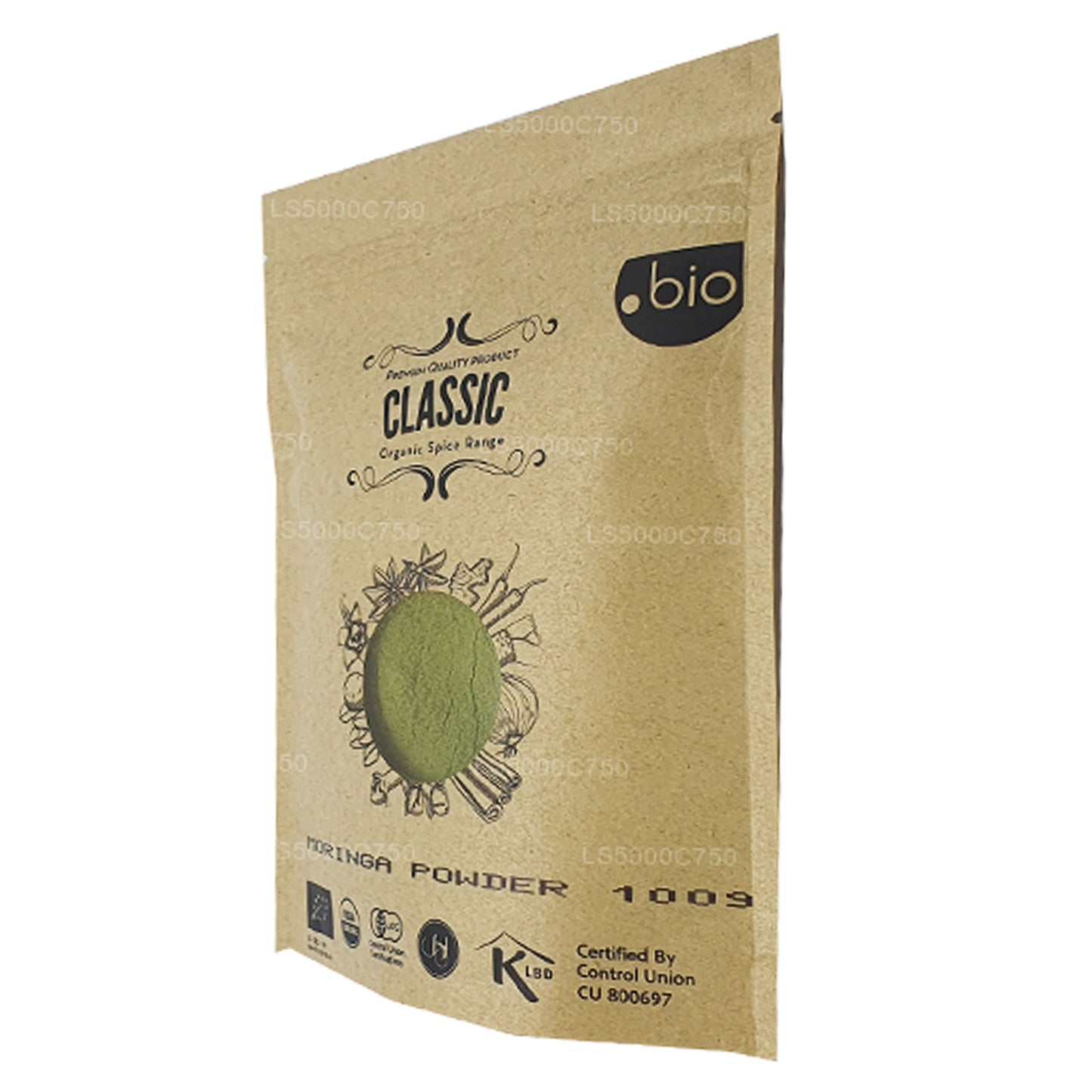 Poudre de feuilles de moringa biologique Lakpura