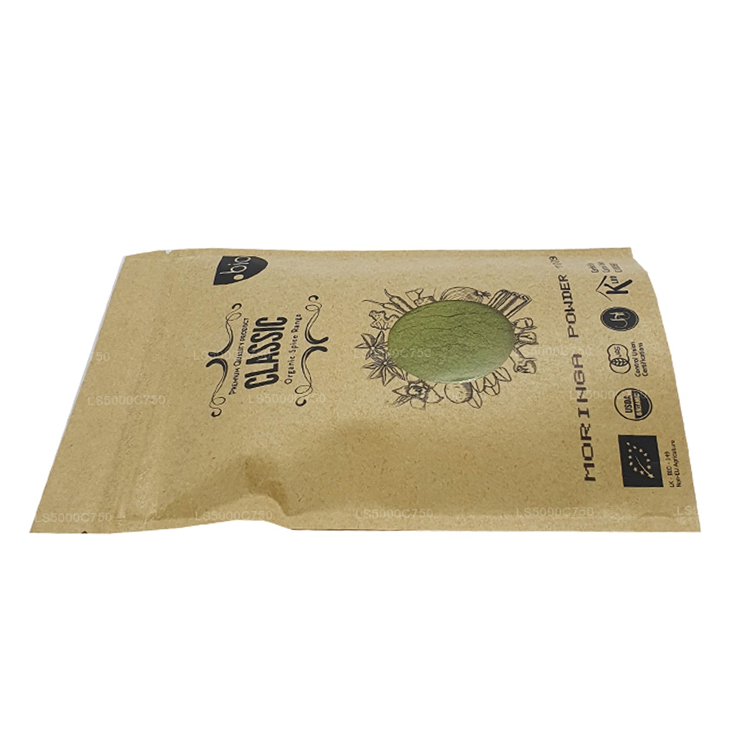 Poudre de feuilles de moringa biologique Lakpura