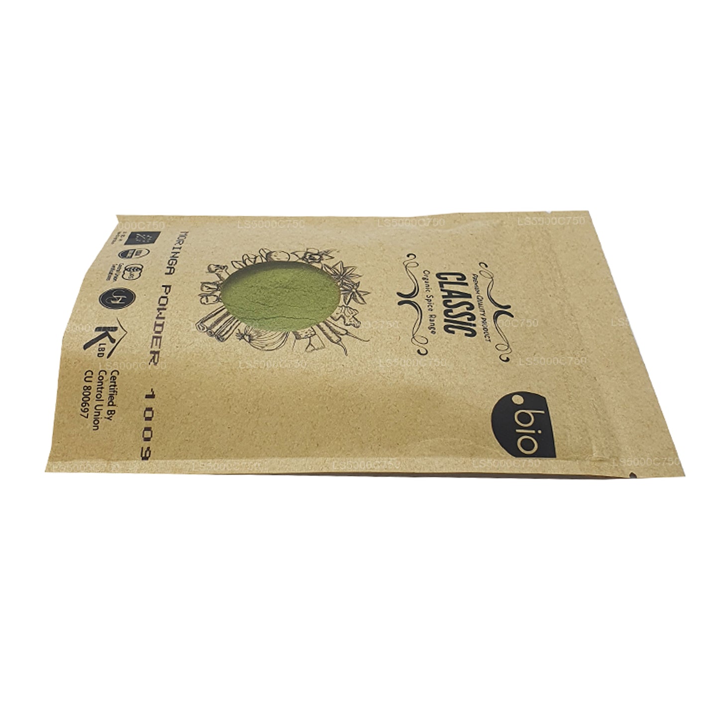 Poudre de feuilles de moringa biologique Lakpura