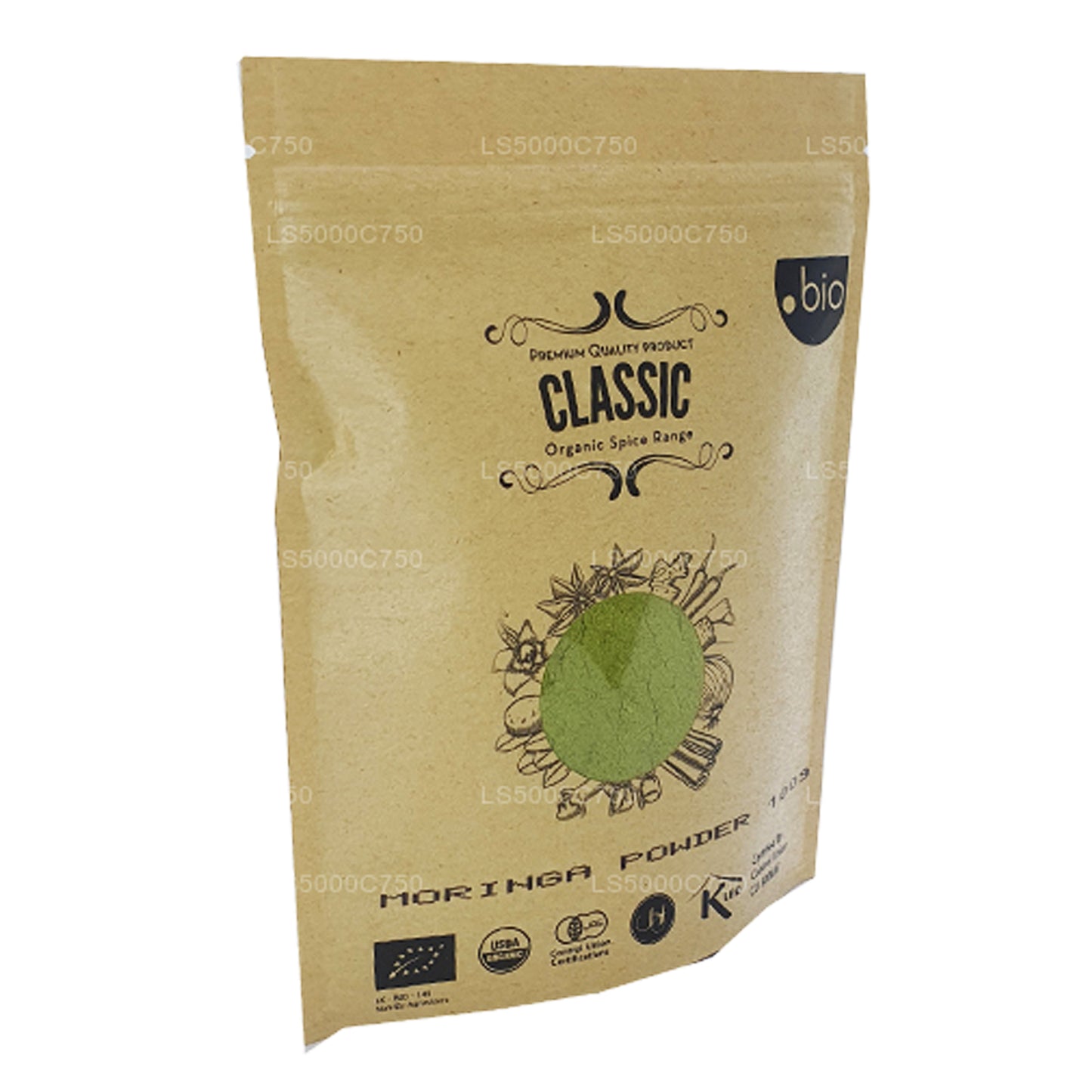 Poudre de feuilles de moringa biologique Lakpura