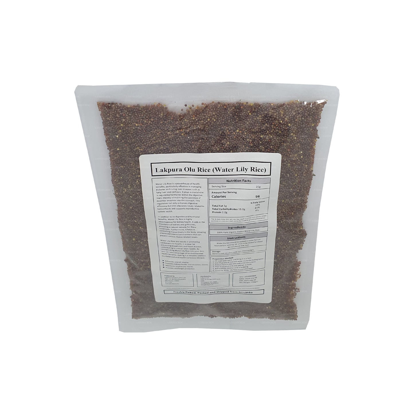 Riz Lakpura Olu (riz aux nénuphars)